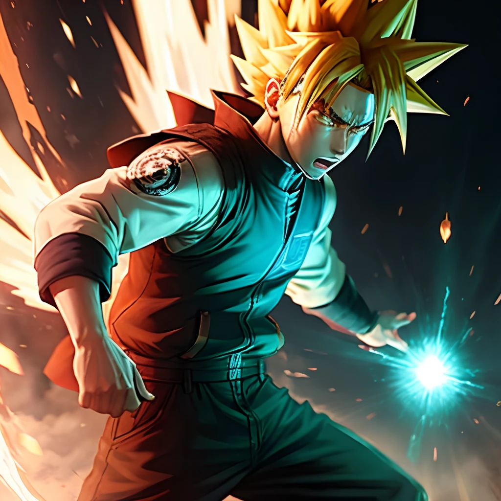 Naruto in super saiyan bleu