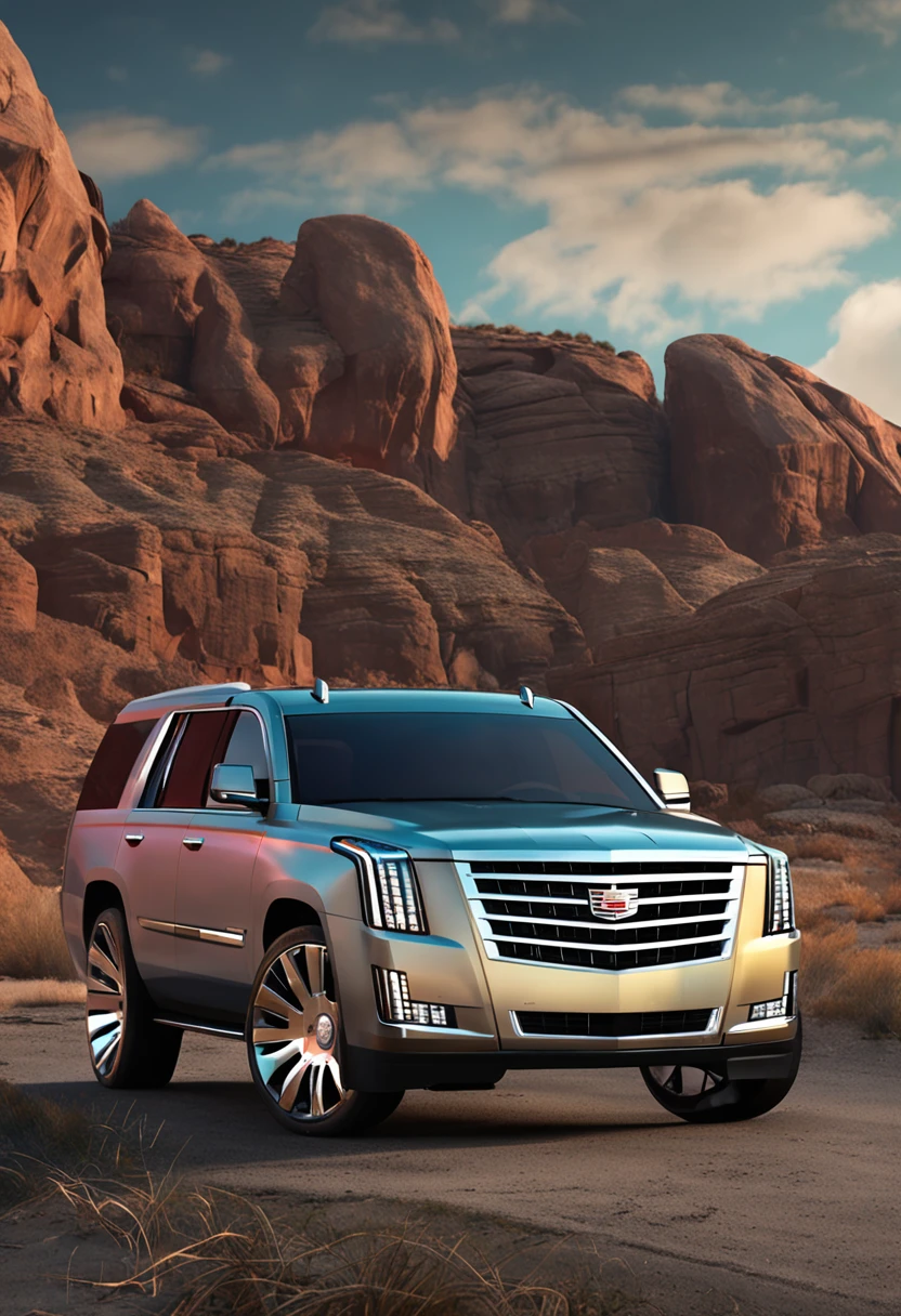 imagens ultra realistas de cadillac escalade 2023