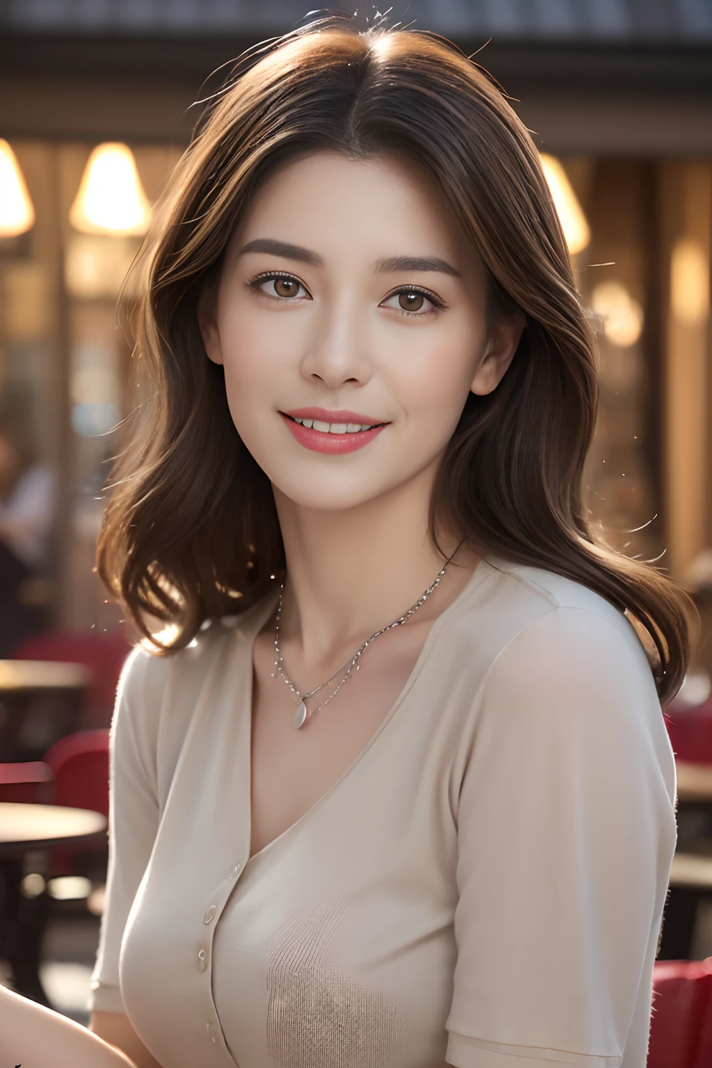 Gentle and charming Chinese beautiful woman, half body photo, delicate and sexy collarbone, charming oval face, double eyelids, smart peach blossom eyes, pink lips, small upturned nose, bare shoulders, focused face, face close-up, ultra-high-definition, Ultra-detailed and elegantly sculpted, the dramatic and sculptural 'Elina' dress is cut from black and cream satin-twill and has an oversized bow-shaped bodice that's sure to wow you from the start. It has an elegant off-the-shoulder neckline and puffed sleeves for a feminine touch.