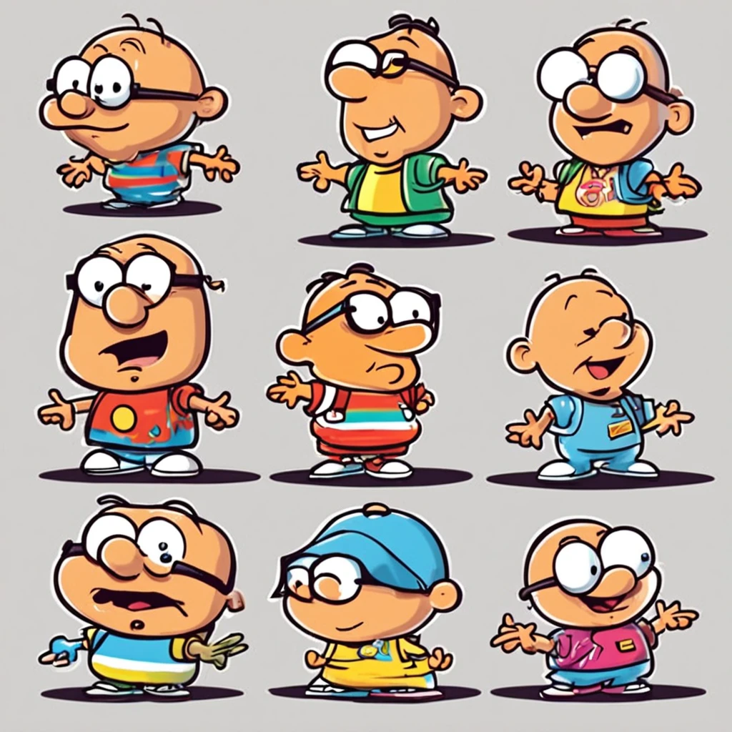 Criar um logotipo vetorial, full-colour illustration, do personagem Doug Funnie, da Nickelodeon dos anos 1990, altamente detalhado, True to the art of the character, vivid colors, HD 4k |, Action, cores vibrantes, High detail, solid white background
