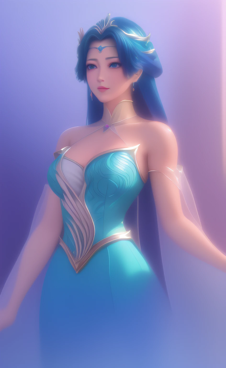 Anime girl in blue dress, digital fantasy art ), 2. 5 D CGI anime fantasy artwork, Asian Woman Water Elemental, ((a beautiful fantasy empress)), beautiful and seductive anime woman, Fantasy art style, a beautiful fantasy empress, detailed fantasy digital art, beautiful fantasy art, Art germ. anime illustration, digital fantasy art,8K quality