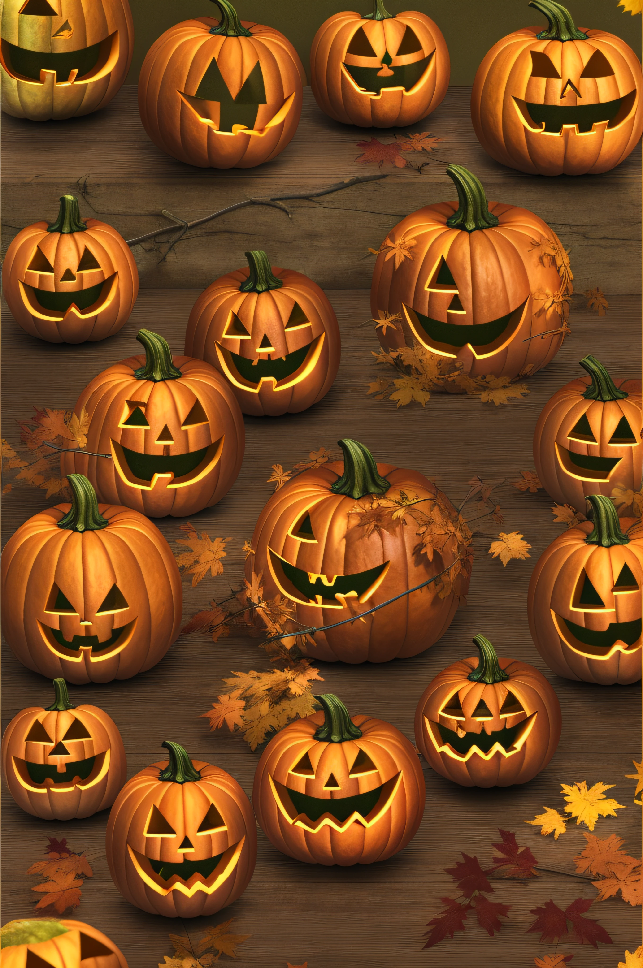 Halloween, Jack-o'-lantern、photos realistic
