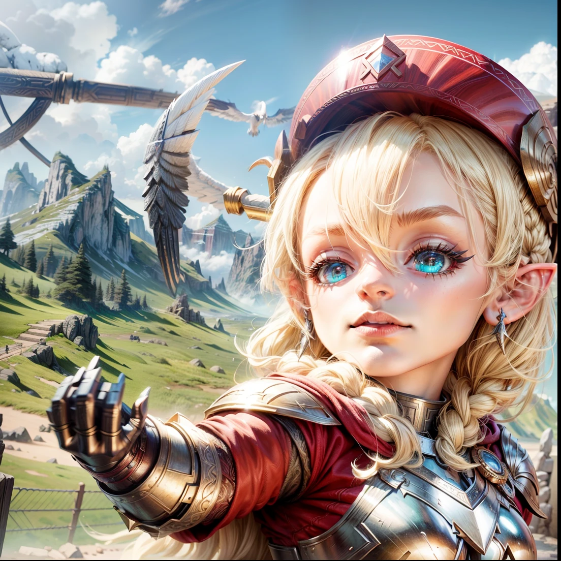 Asgard，valkyrie，Senhora Cavaleiro，anatomia correta，epic fantasy digital art，tmasterpiece，8k，high-definition resolution，Desenho detalhado，alta qulidade，, Epic composition,
