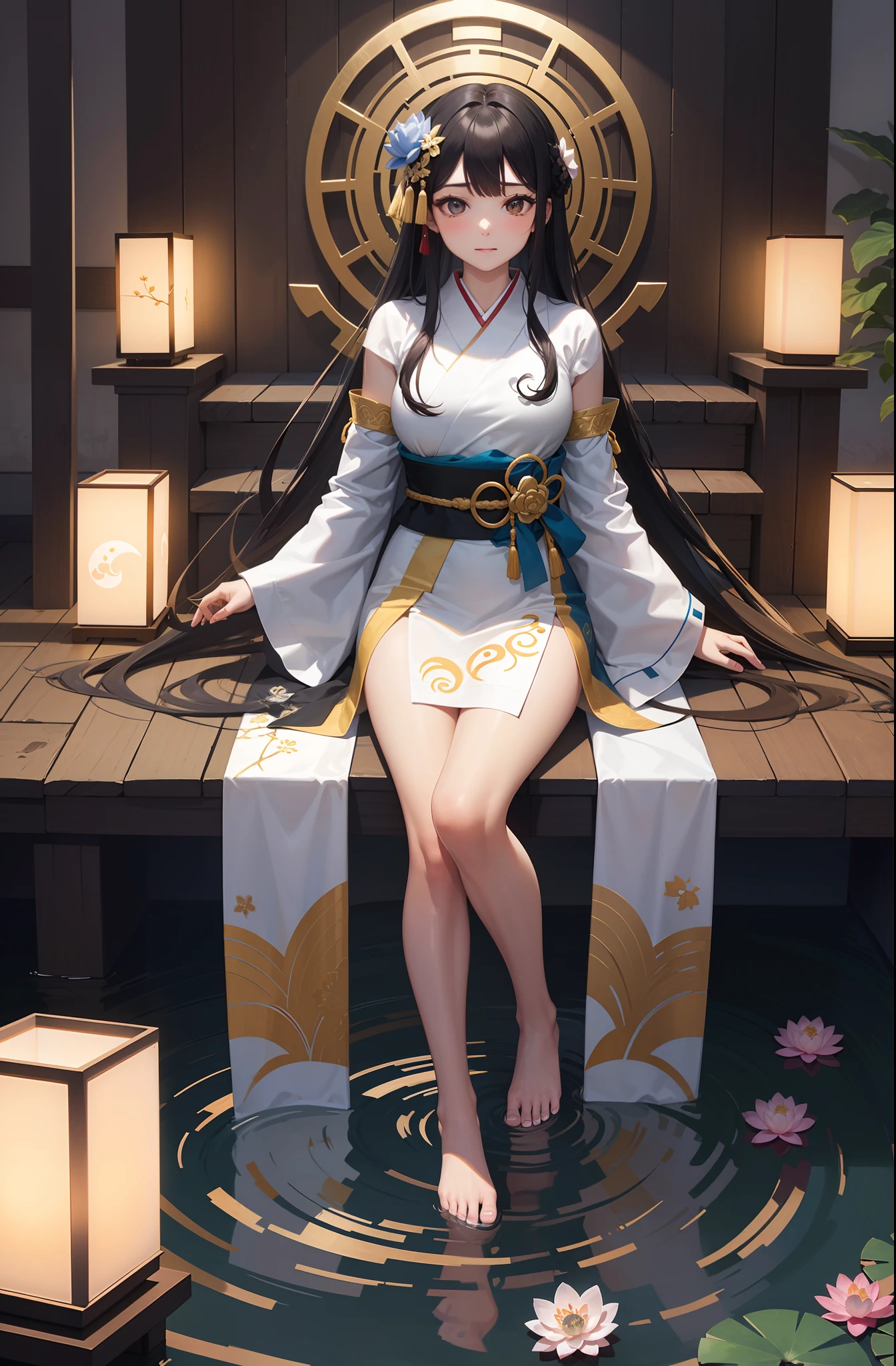 1girl, (hanfu), glowing, sidelighting, wallpaper,