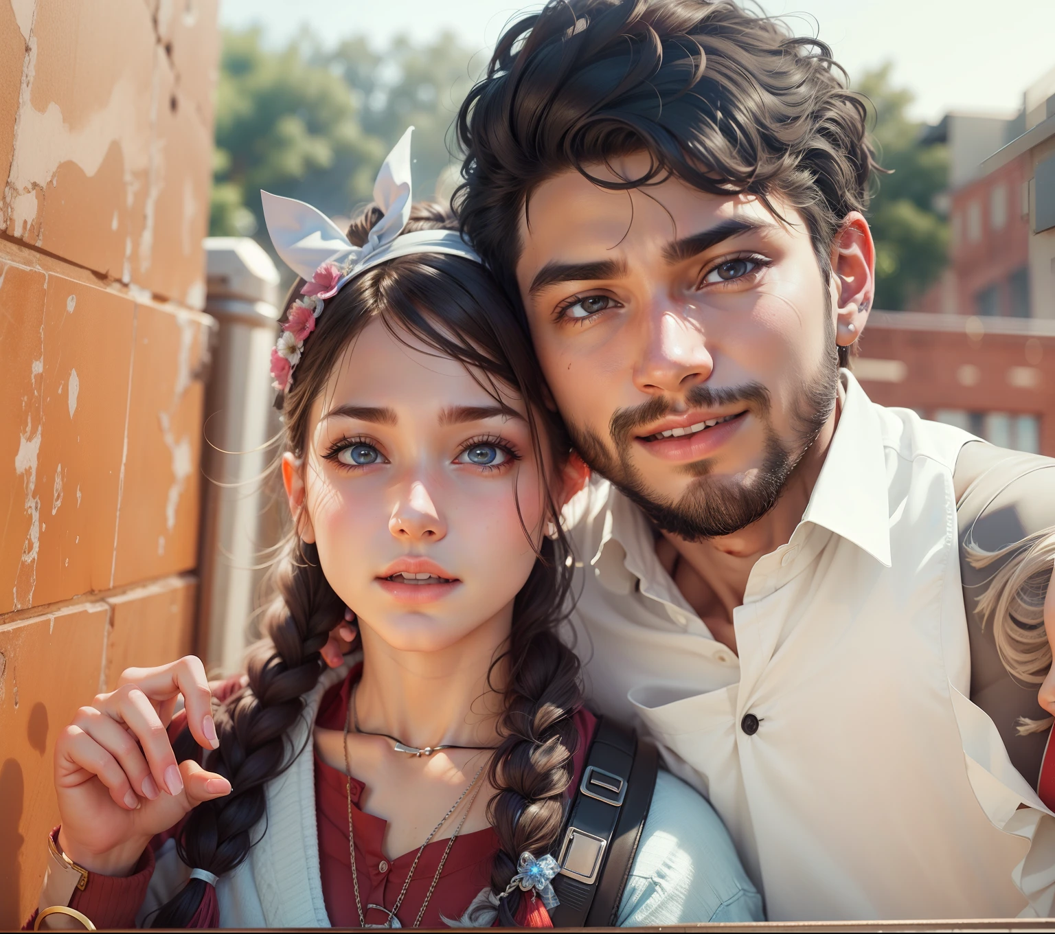 1 boy 2 girl realistic