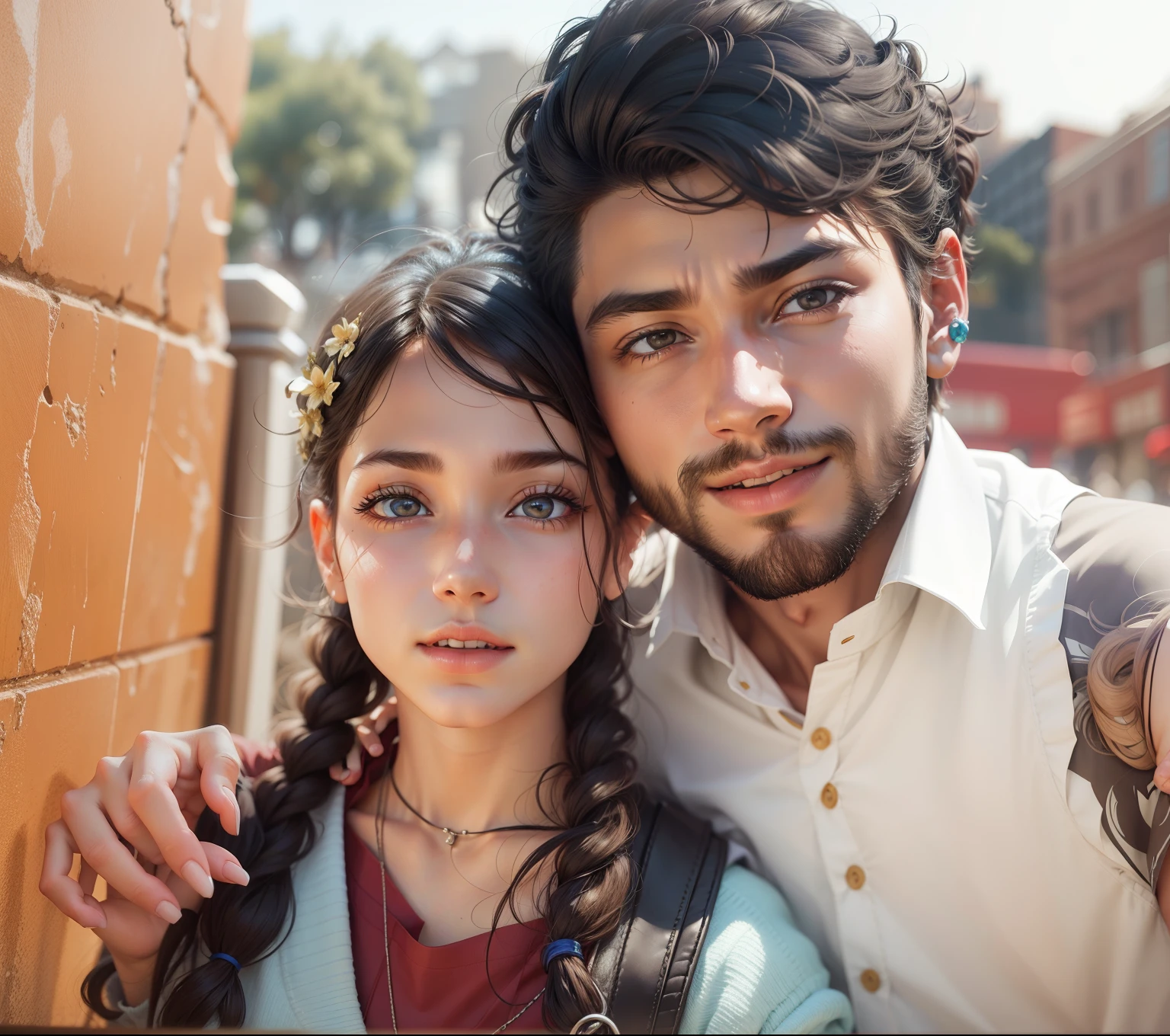 1 boy 2 girl realistic