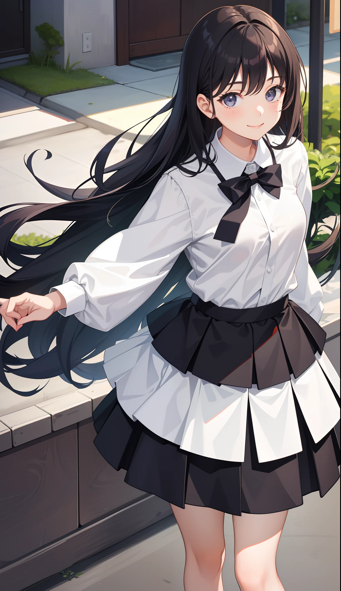 1girl in、AS-Adult、A smile、A delightful!　The shirt、skirt by the、（small tits）
