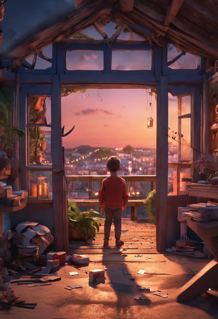 Photo Realidta de Criamça,a boy Assembling a puzzle and educational games,imagem cinematografica