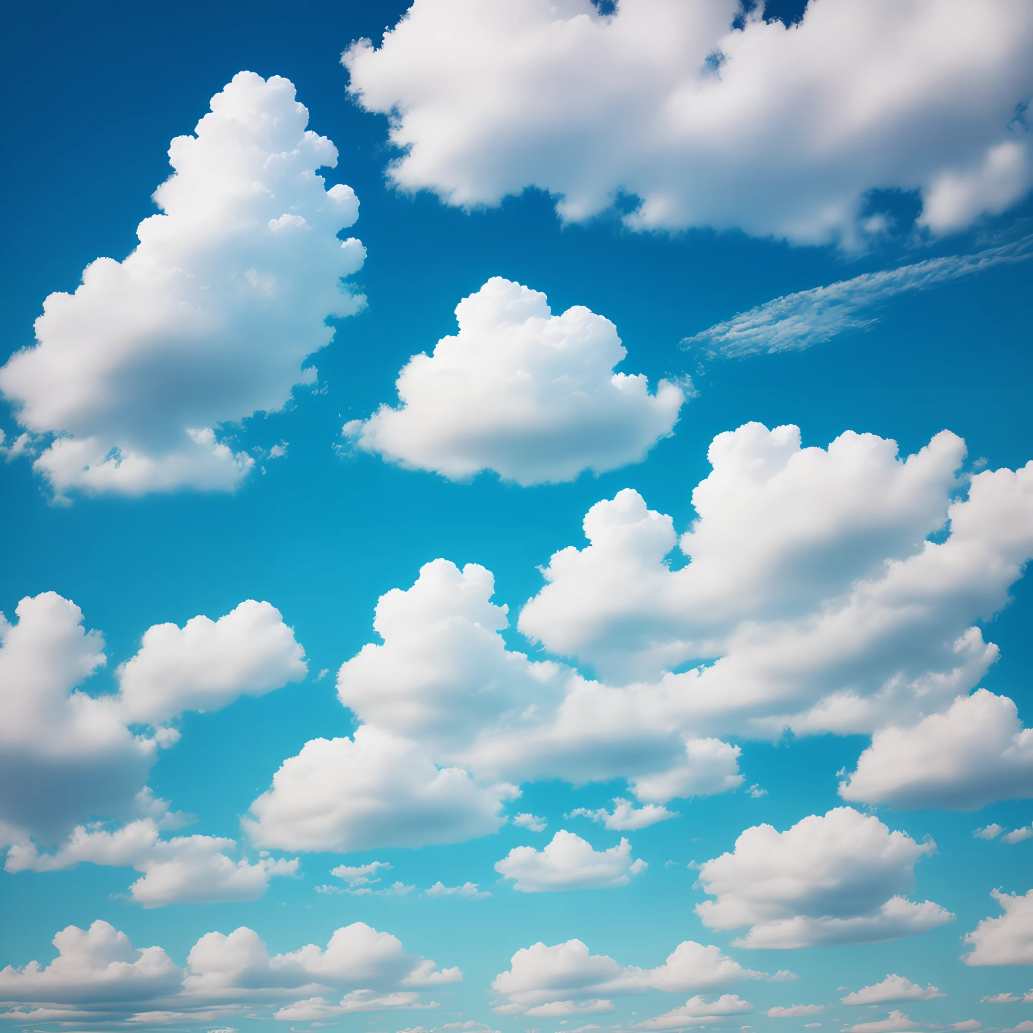 A blue sky that resembles a smiling cloud