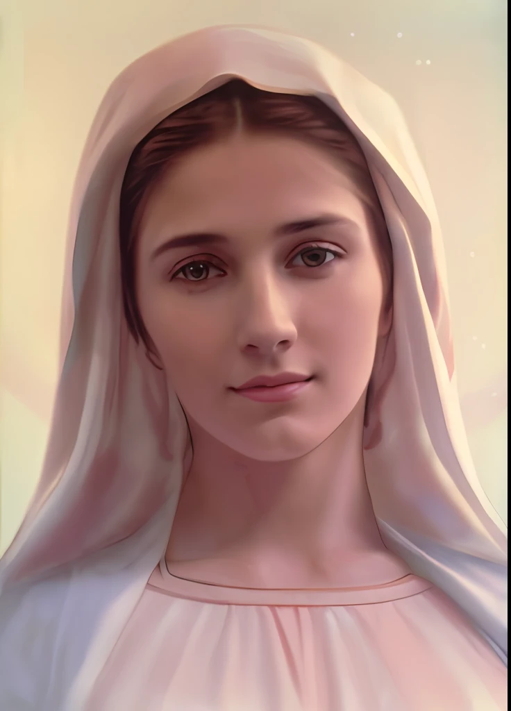 (((Saint Virgin Mary. 19 years olinetic style))) ((( Con una cara seria y piadosa. Con una mirada dulce y tierna))) (obra maestra, calidad superior, mejor calidad, arte oficial, beautiful and aesthetic: 1.2), (1girl), extremadamente detallado, (Arte fractal: 1.3), colorido, highest detailed, Cara perfecta, parte superior del cuerpo, HDR, (orando: 1.3), (golden lines of white coat: 1.2), galaxia, (rayas de luz), eye-catching visuals, (dynamic stripes, senderos luminosos: 1.2), colores vibrantes,