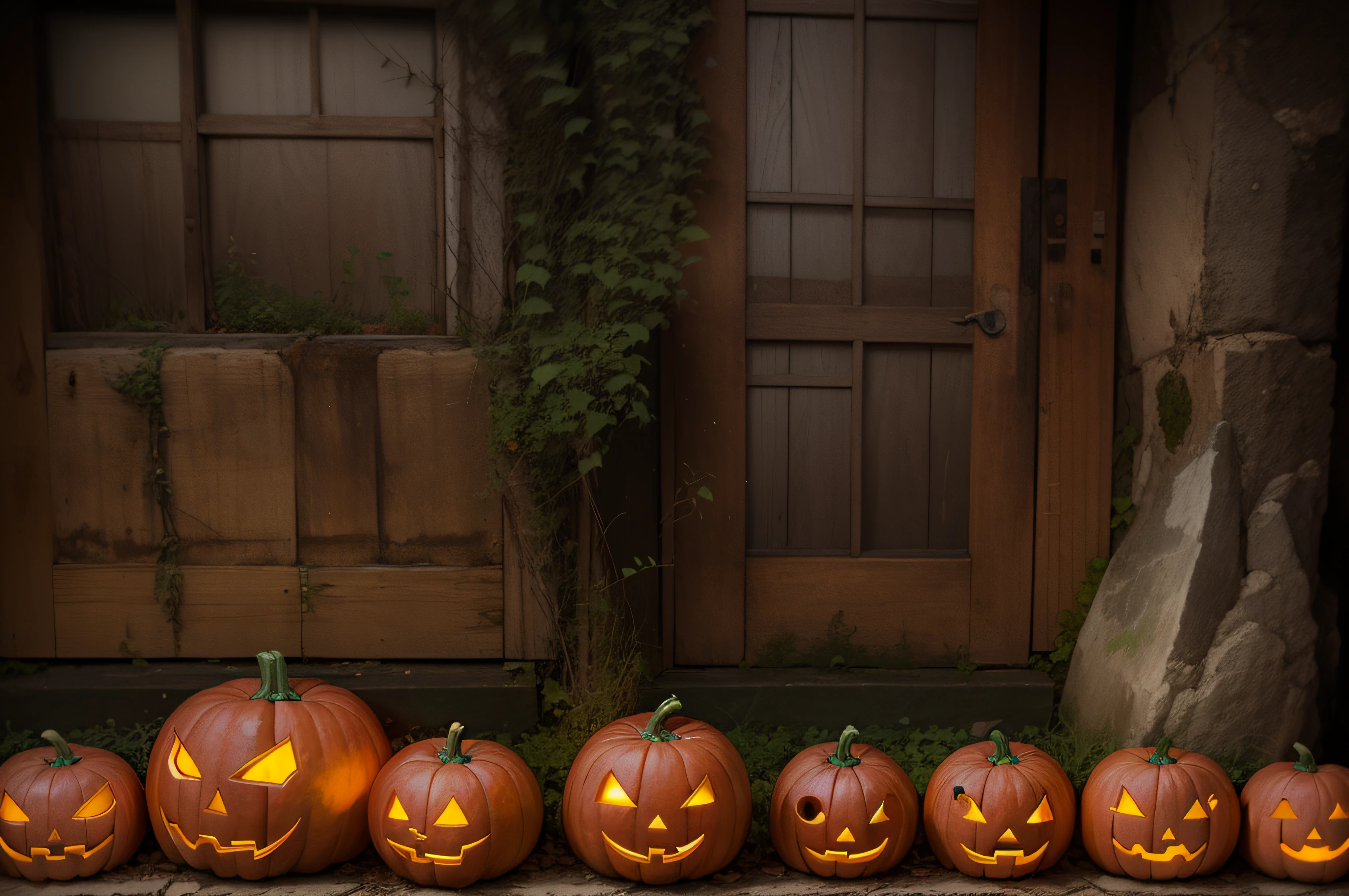 Halloween, Jack-o'-lantern、photos realistic