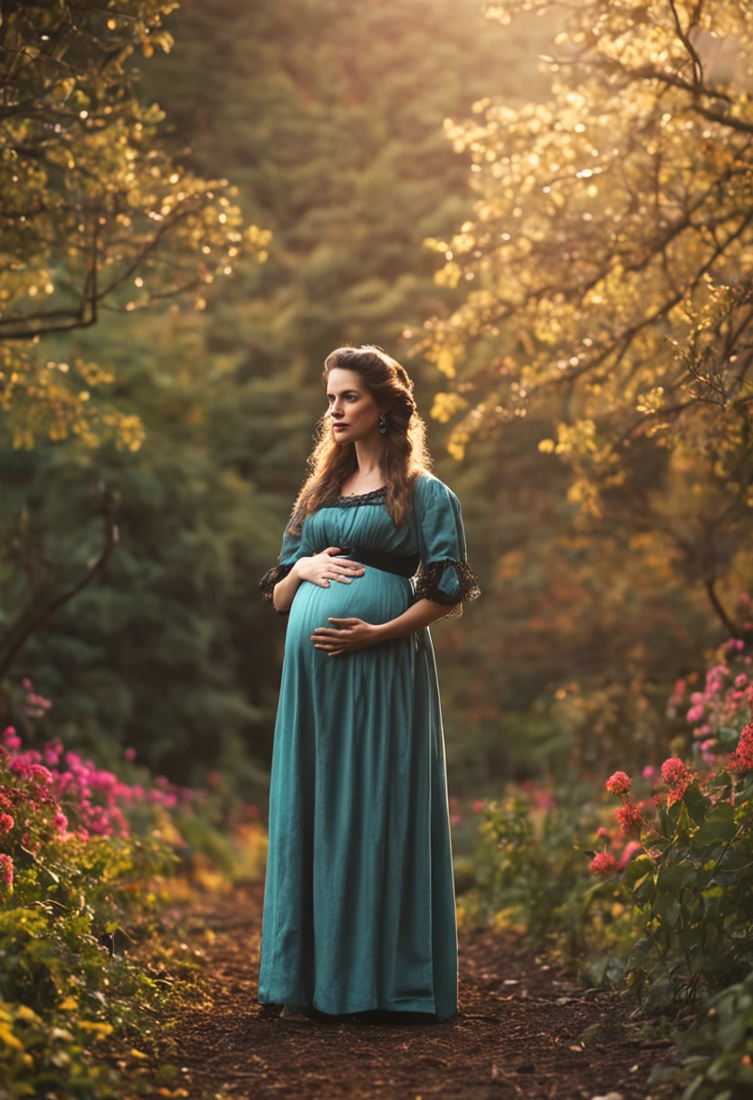 pregnant teen, grid-based, highly textured,