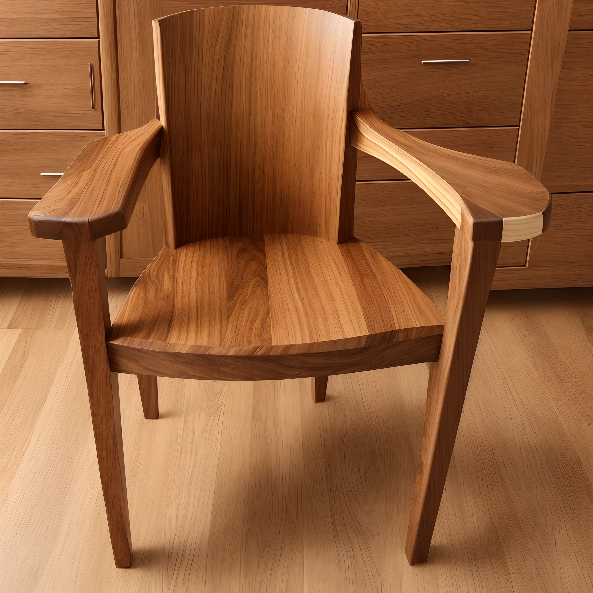 create a very elegant wood chair design, realistic photo, hight quality --auto --s2
