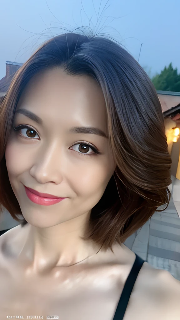 A girl holding a camera, mix4,(8k, RAW photo, best quality, masterpiece:1.2), (realistic, photo-realistic:1.37),1girl,cute,cityscape, night, rain, wet, professional lighting, photon mapping, radiosity, Physically-based rendering, gradient brunette hair, short curly hair, handsome, girly, white ball set, superb picture quality, high resolution, 1080p, (clear face), (detailed face description), (detailed hand description), (masterpiece), (exquisite CG), extreme light and shadow, messy hair, masterpiece, rich detail, (exquisite facial features), (highest image quality), (masterpiece), (detailed eyes), look forward to your eyes, delicate collarbone, (large breasts:1.2), (see-through pretty nipple:1.2),