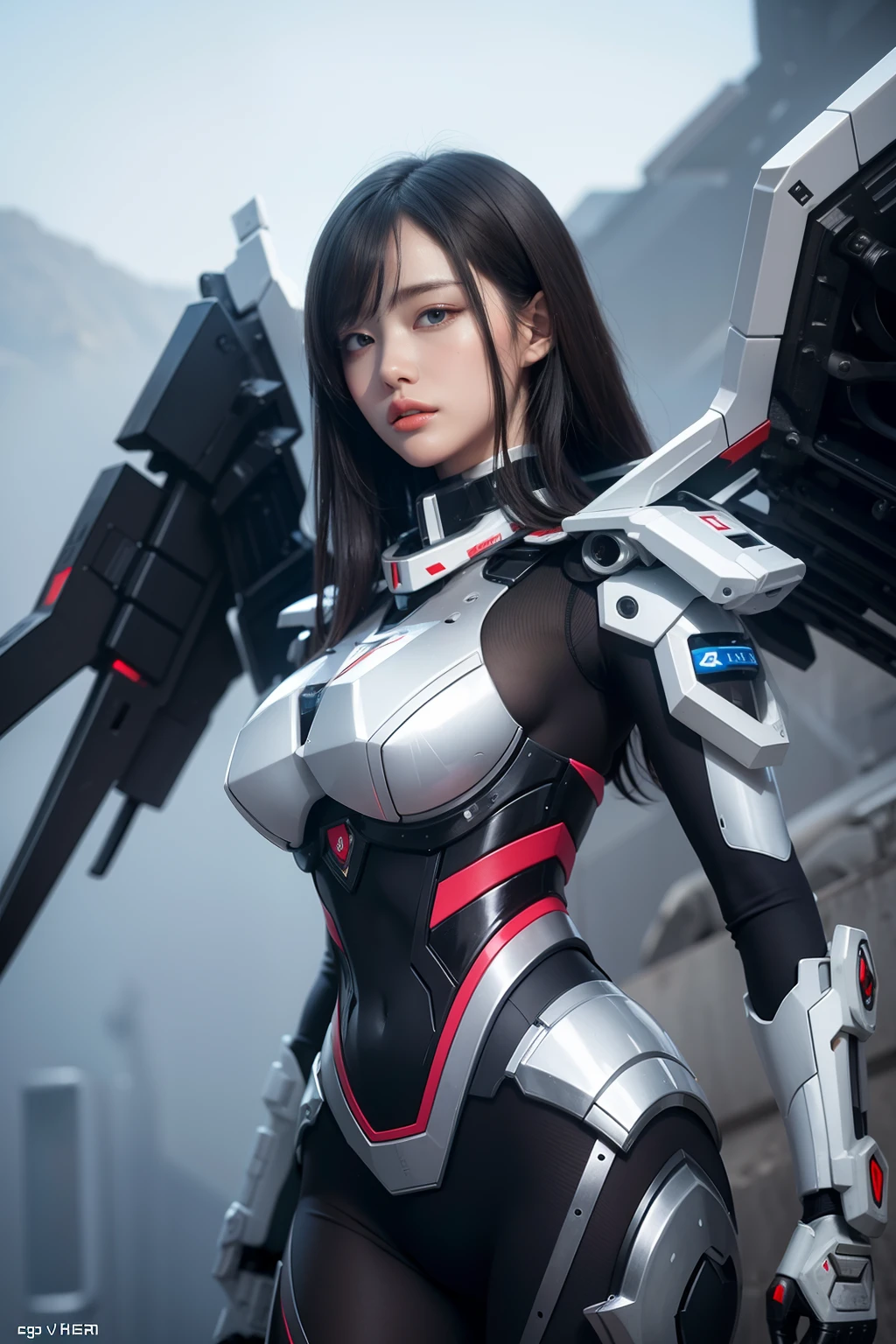 Pure white mech appearance