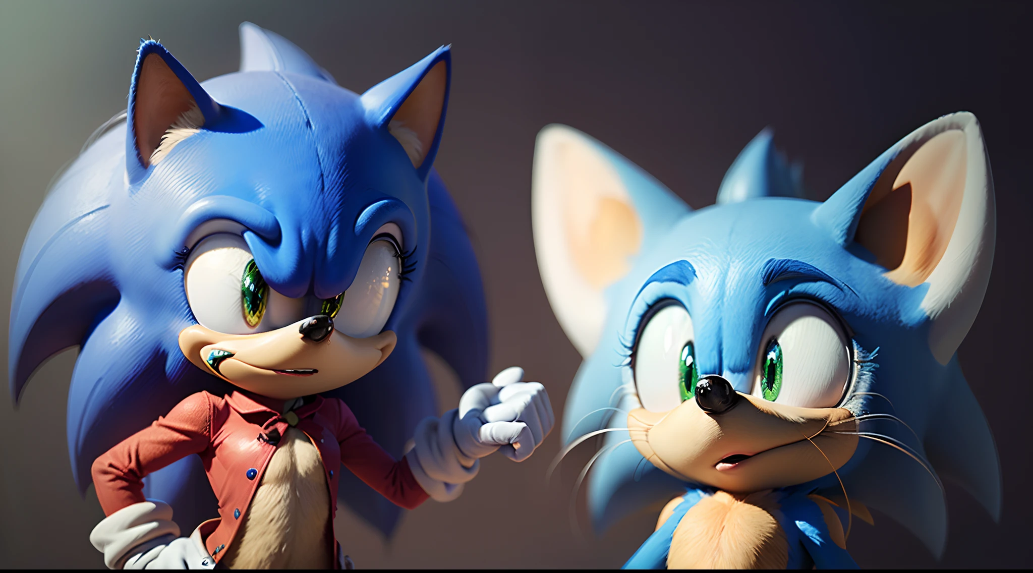 Sonic beijando Amy