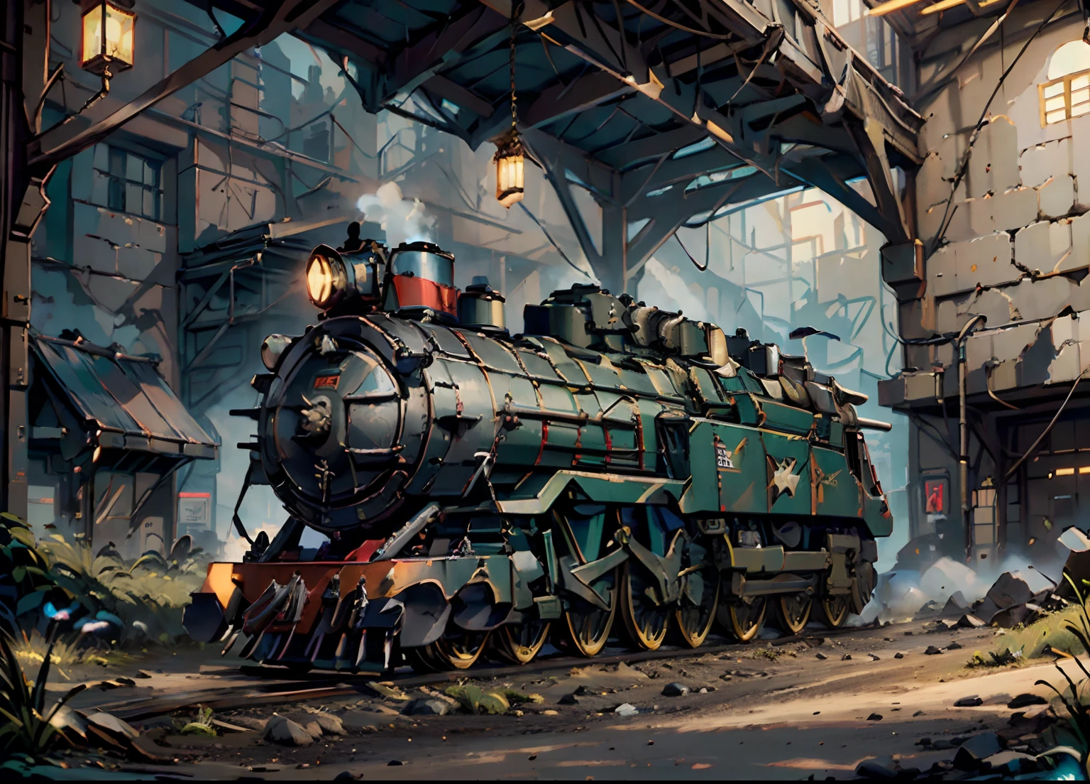 ((((Trem militar futurista)))) steampunk bonito. Foto premiada, fotografiagrafia do filme Coveiro
fotografiarrealista, fotografia, obra-prima, realista, Realismo, renderizado, Alto contraste, digital art photographyrealistic trend in Artstation 8k HD high definition detailed realistic, detalhado, textura da pele, hiper detalhado, armadura, melhor qualidade, Ultra alto nada, (fotografiarrealista: 1.4),, alta resolução, detalhado, fotografia crua, sharp re, by Lee Jeffries Nikon D850 film Stock Photography 4 Kodak Portra 400 camera F1.6 Lens Rich Colors Hyper Realistic Texture Dramatic Lighting UnrealEngine trend in ArtStation Cinestill 800 (arquitetura HR GIGER) grandes rhodes MYR. WestWorld
Mad Daredevil's Lab
In the Warhammer universe
(classic cyberpunk science fiction locomotive train)