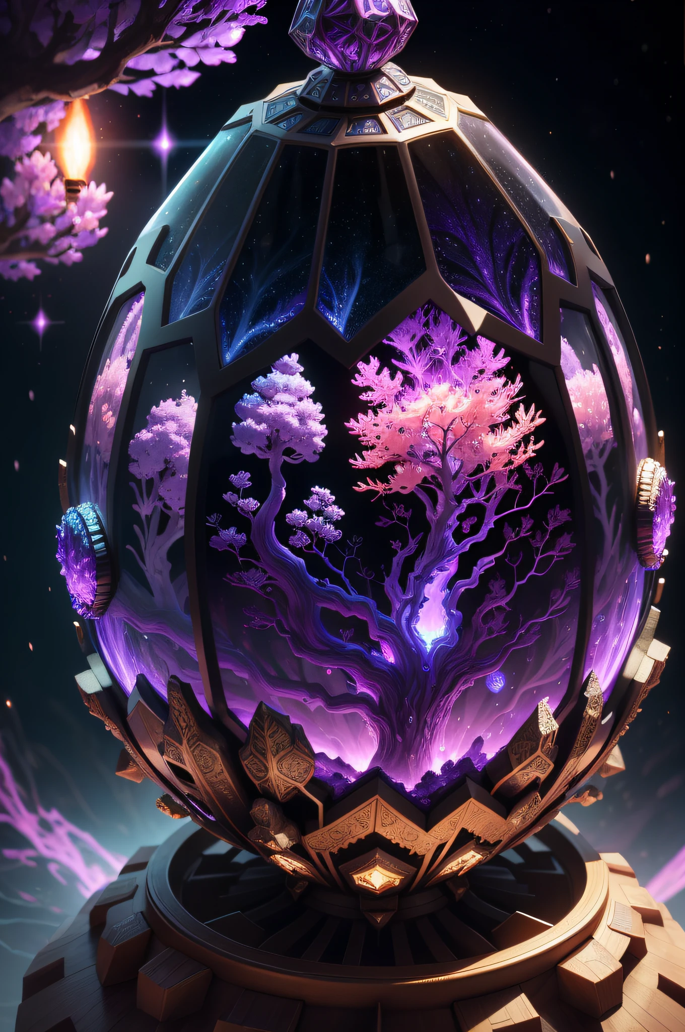 cyberbrain,tree,cybermushroom,galaxy,mandelbulb,fractals space,glow,blue purple lava,siler,bronze,glass, masterpiece, best quality, hyperrealistic,highly detailed,intricate,cinematic,dramatic light,photorealistic,4k, (by mandelbrot), diamond dust bokeh, (by beeple)