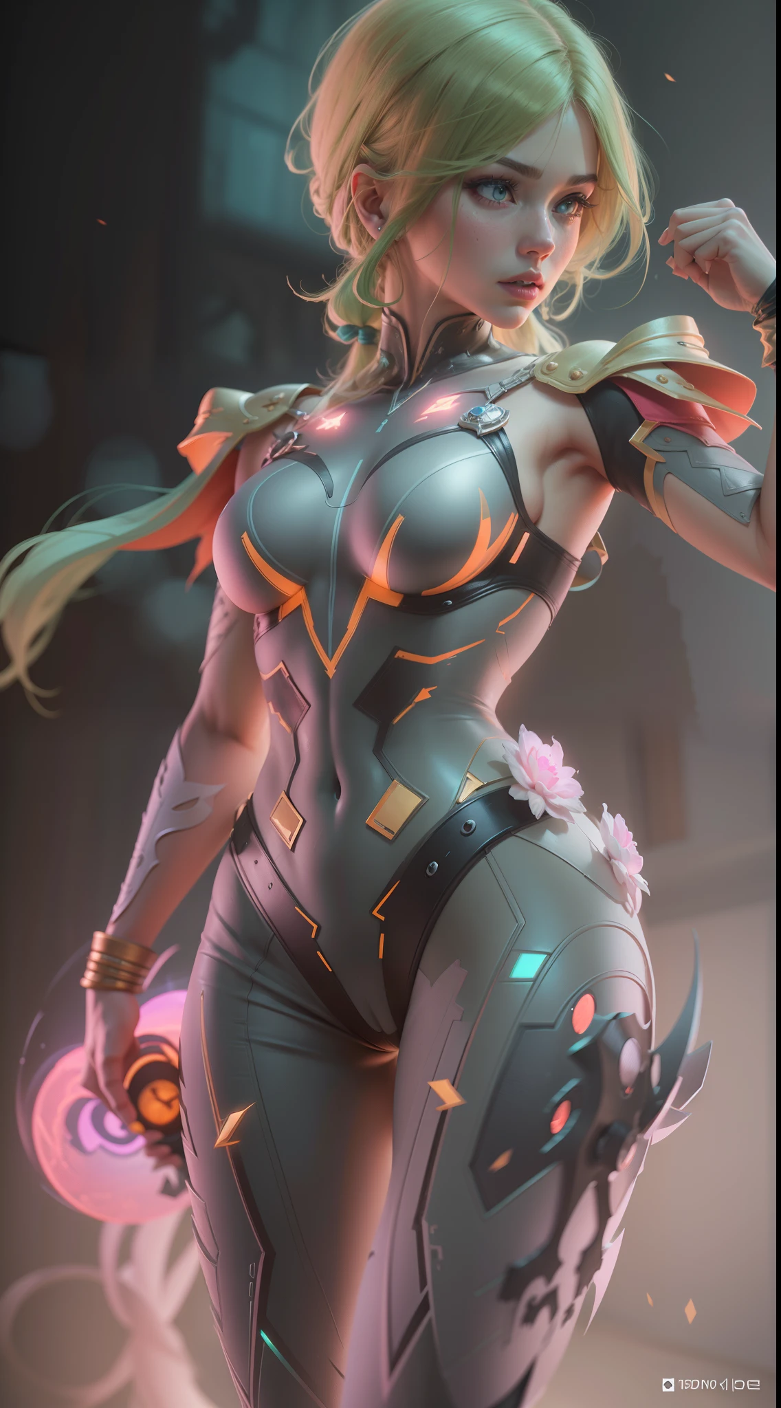 (Obra maestra:1.2), (La mejor calidad:1.2), Perfect lighting, Chica Maga Oscura lanzando un hechizo, flotando en el aire, tetas grandes, escote, desde arriba, Destellos de magia. Luces artificiales. Pose sejustiva y sexy
