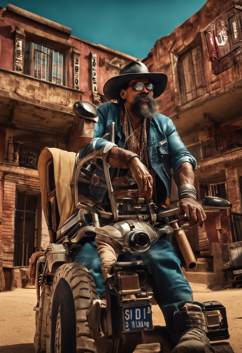imagem realista de bandidos armados assaltando um banco