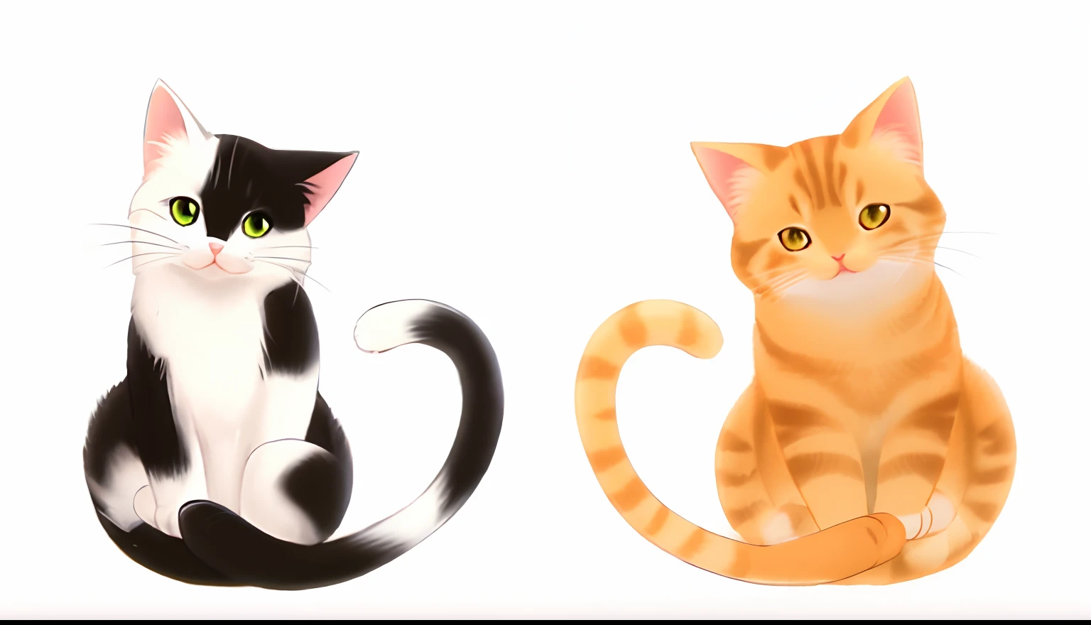 Pubic area is clear,filigree,Two cute cartoon cats