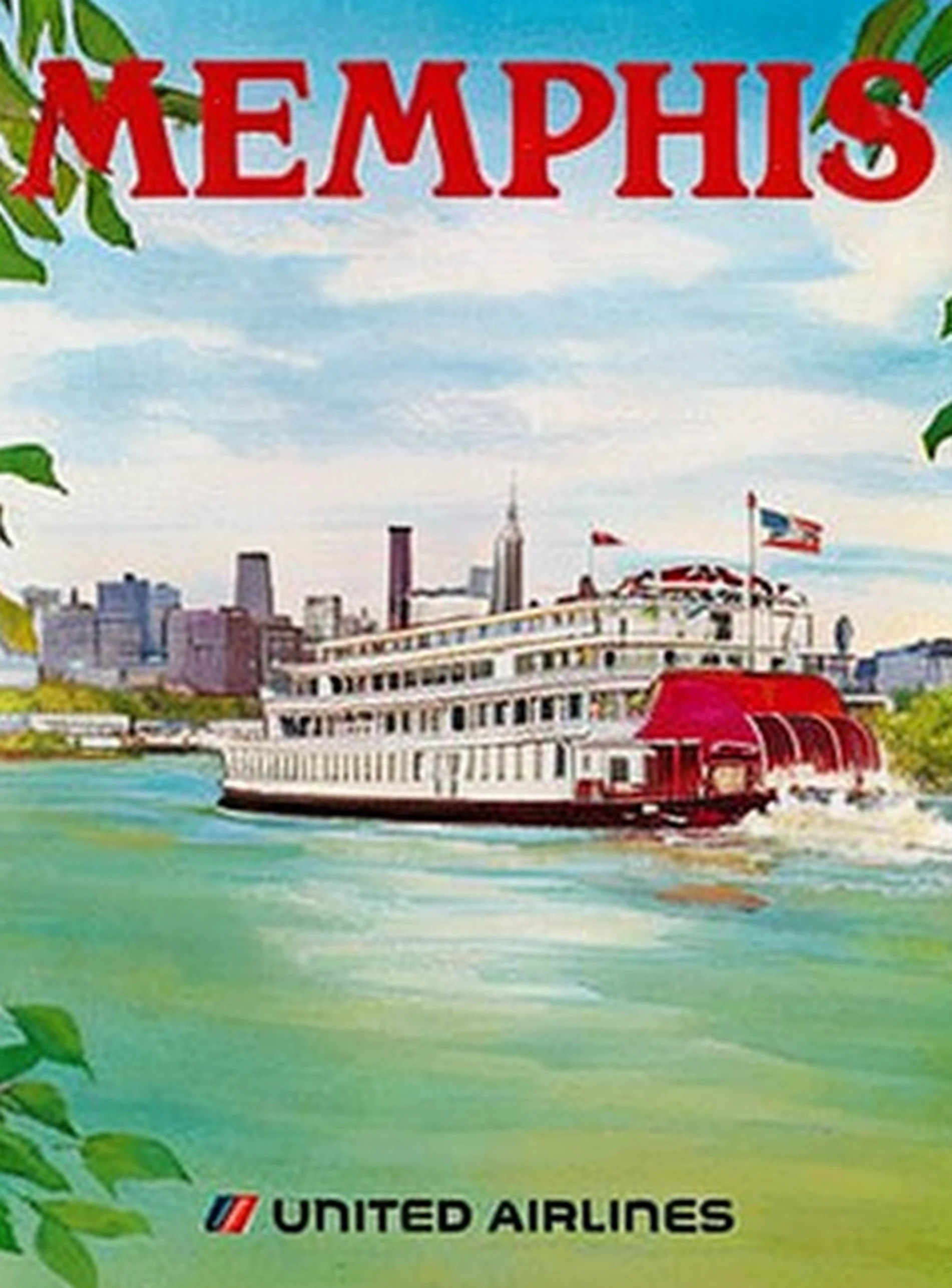 arafed image of a riverboat on a river with a city in the background, by stephen bliss, memphis, (by tom purvis), by Ralph Earl, by Richard Hess, ralph goings, by David B. Mattingly, by Mathias Kollros, by Michael Sutfin, by Ken Elias, by Ron Spears, by Brian Thomas