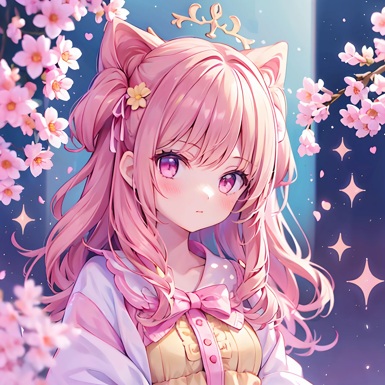 1 girl, cute, pink