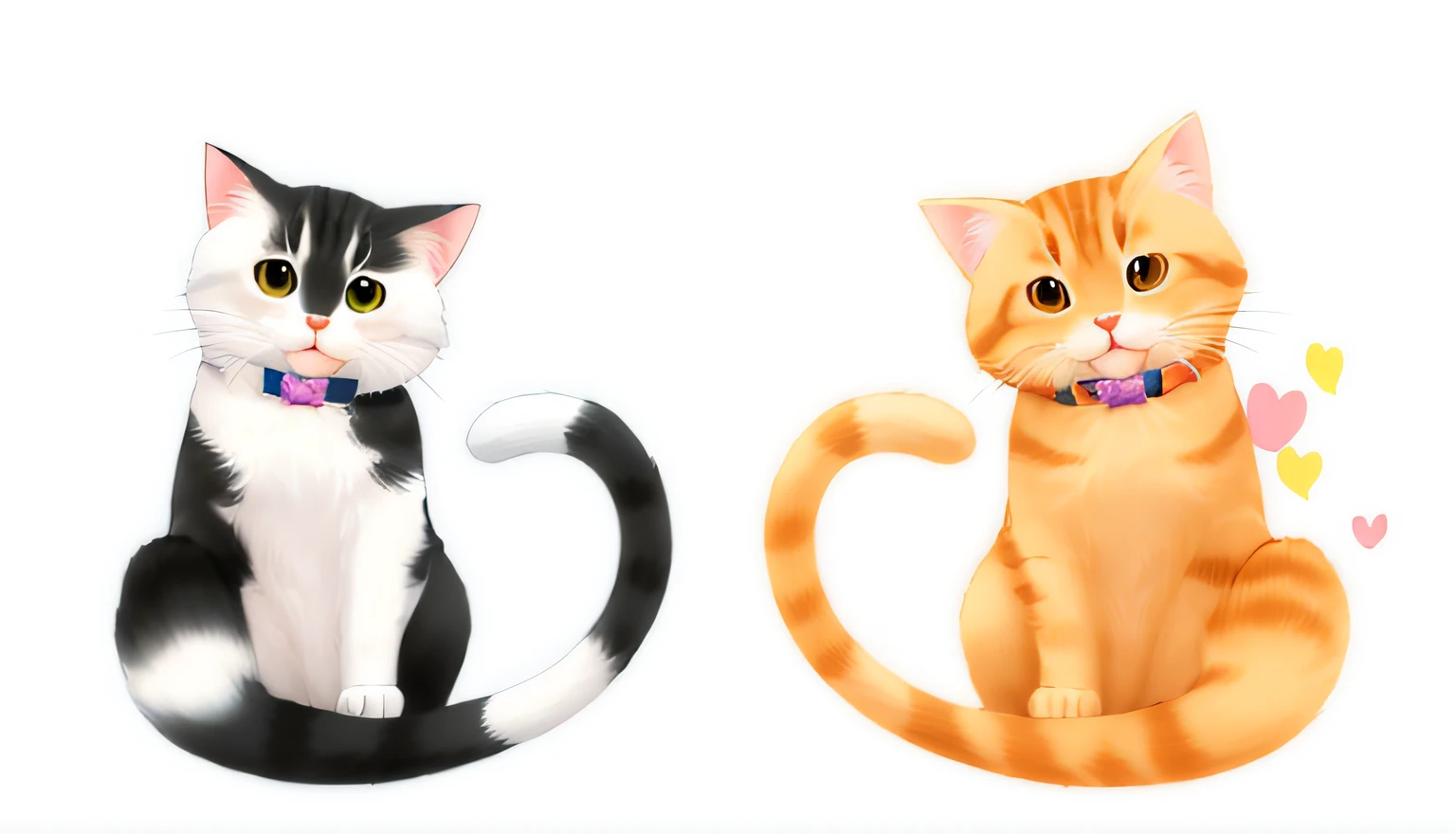 Pubic area is clear,filigree,Two cute cartoon cats,The is facing the audience