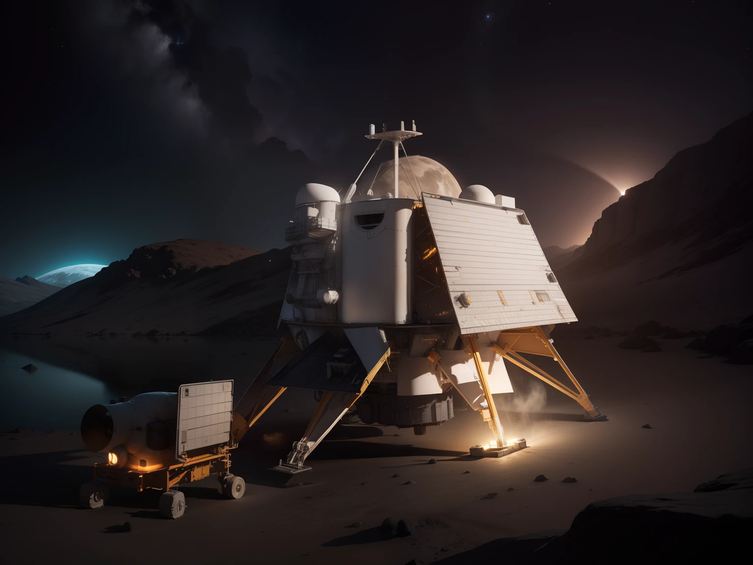 Without changing chandrayan 3 on moon realistic ultra quality