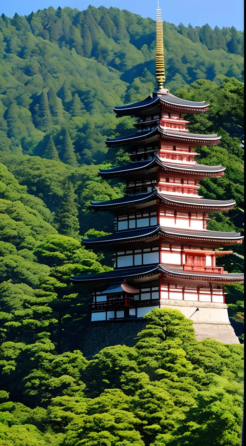 Japan mountain castle、Rugged mountains、