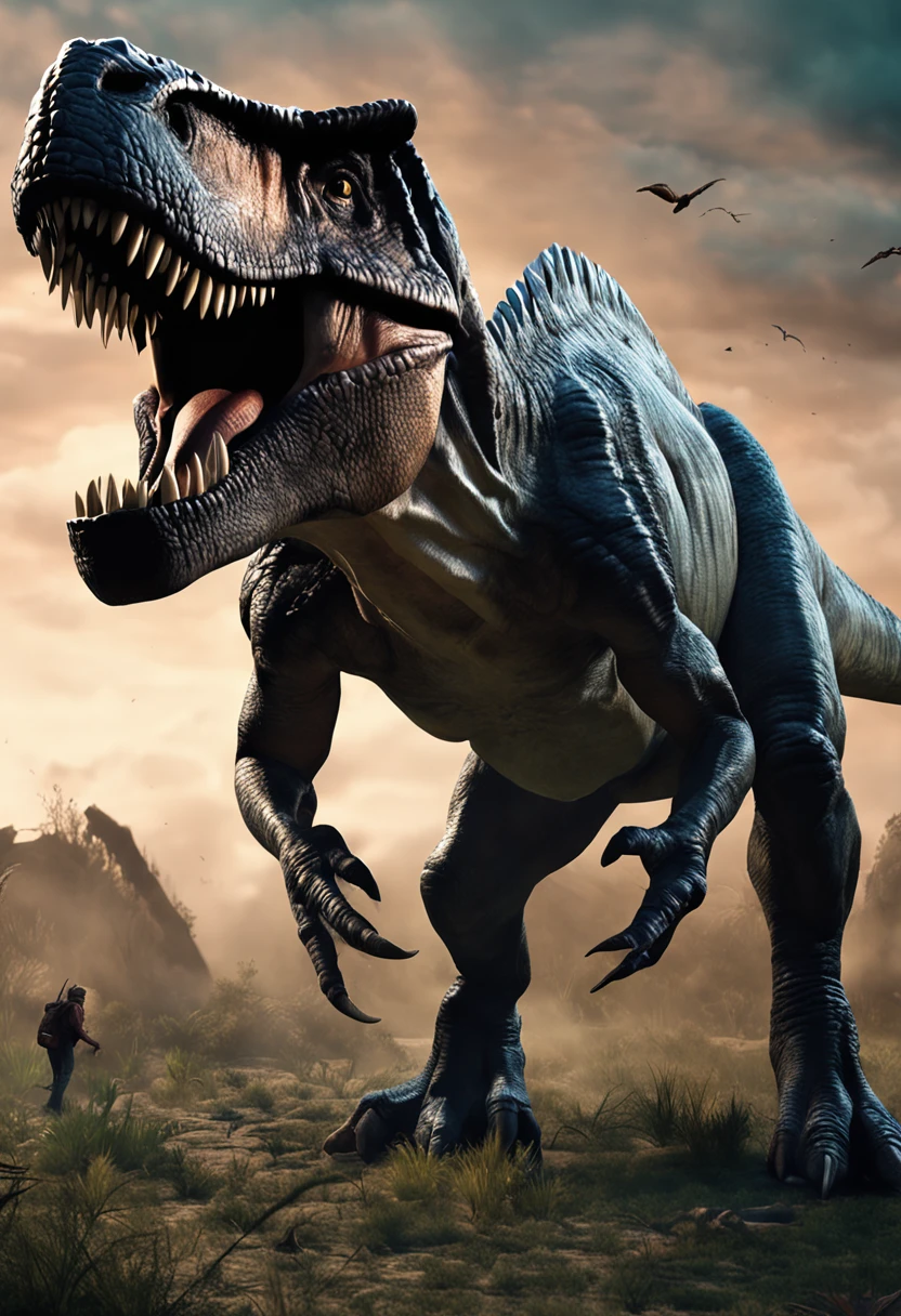 Dinosaurs carry wolves
