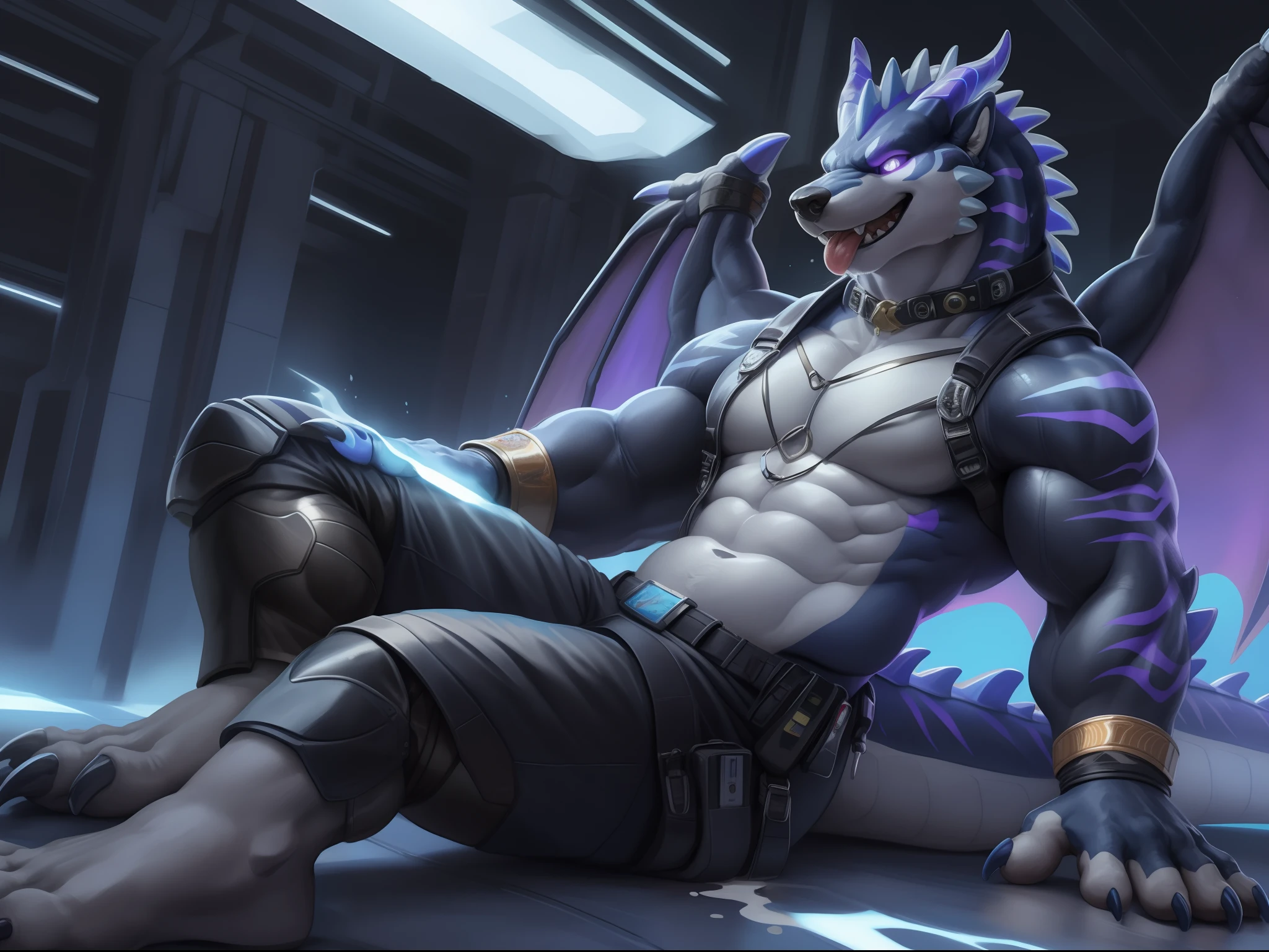 Beautifully detailed depiction of werewolves. , like full body.,delete, Author:Ross Tran,crumble, High resolution, Realistic photos, movie light,muscle tissue,strong, white belly,have belly hair,black shorts,penis(Overflowing penis..)Erection,One shota pressed the other..,orgasm, sex life,canine teeth, smile, Press the lens against the wall.,With her mouth open,แdeleteลิ้นของเธอออกมา,dribbling,proximity,alone, 1 boy, shoot yourself, , Beautiful quality illustrations, mule, fluffy fur, gray fur,purple stripe, Evil charm,beautiful face, low angle view,Milk flows into the lower body.,Milk spilled all over the floor,Shark tail,Seductive pose