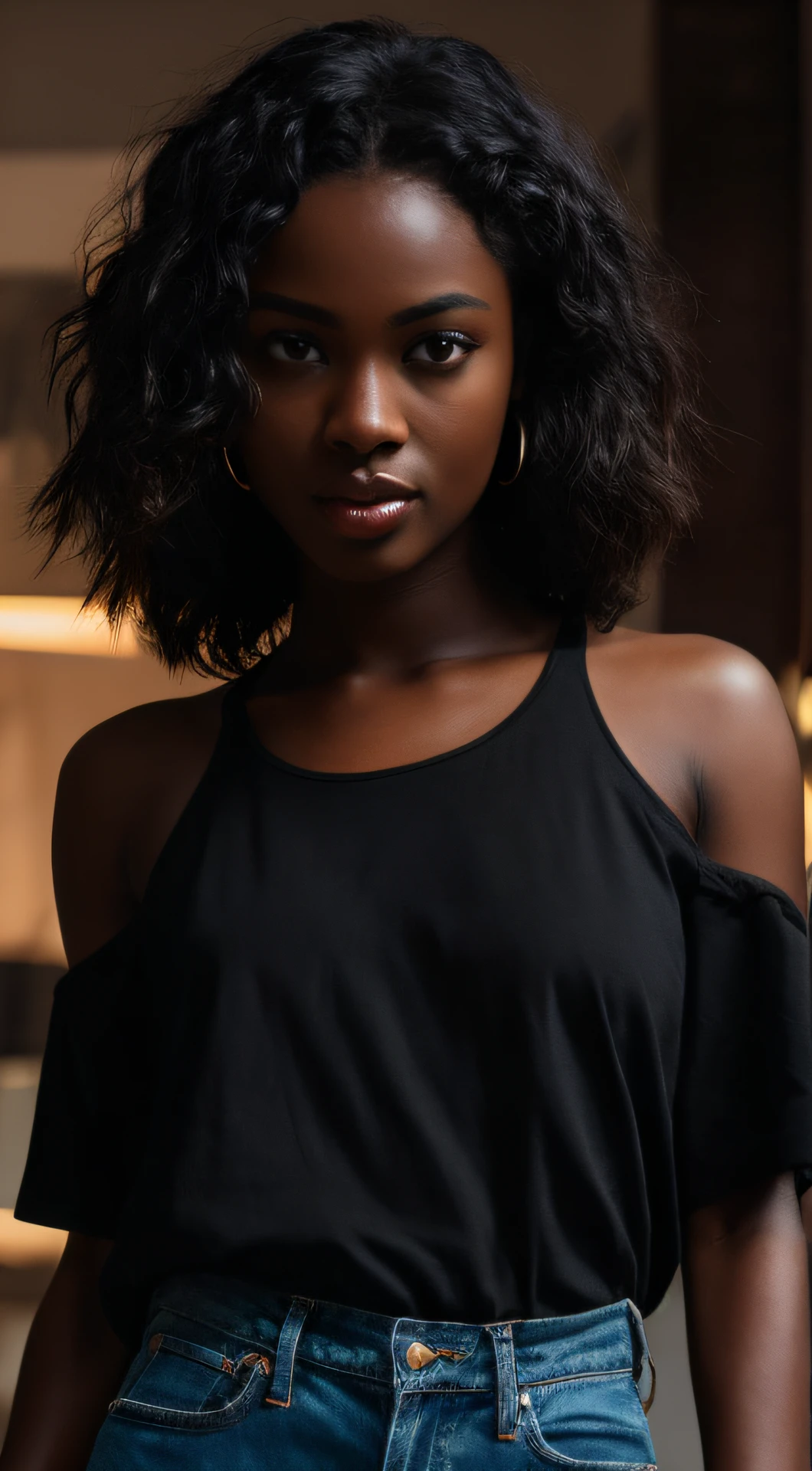 portrait of mots beautiful ebony girl in the world