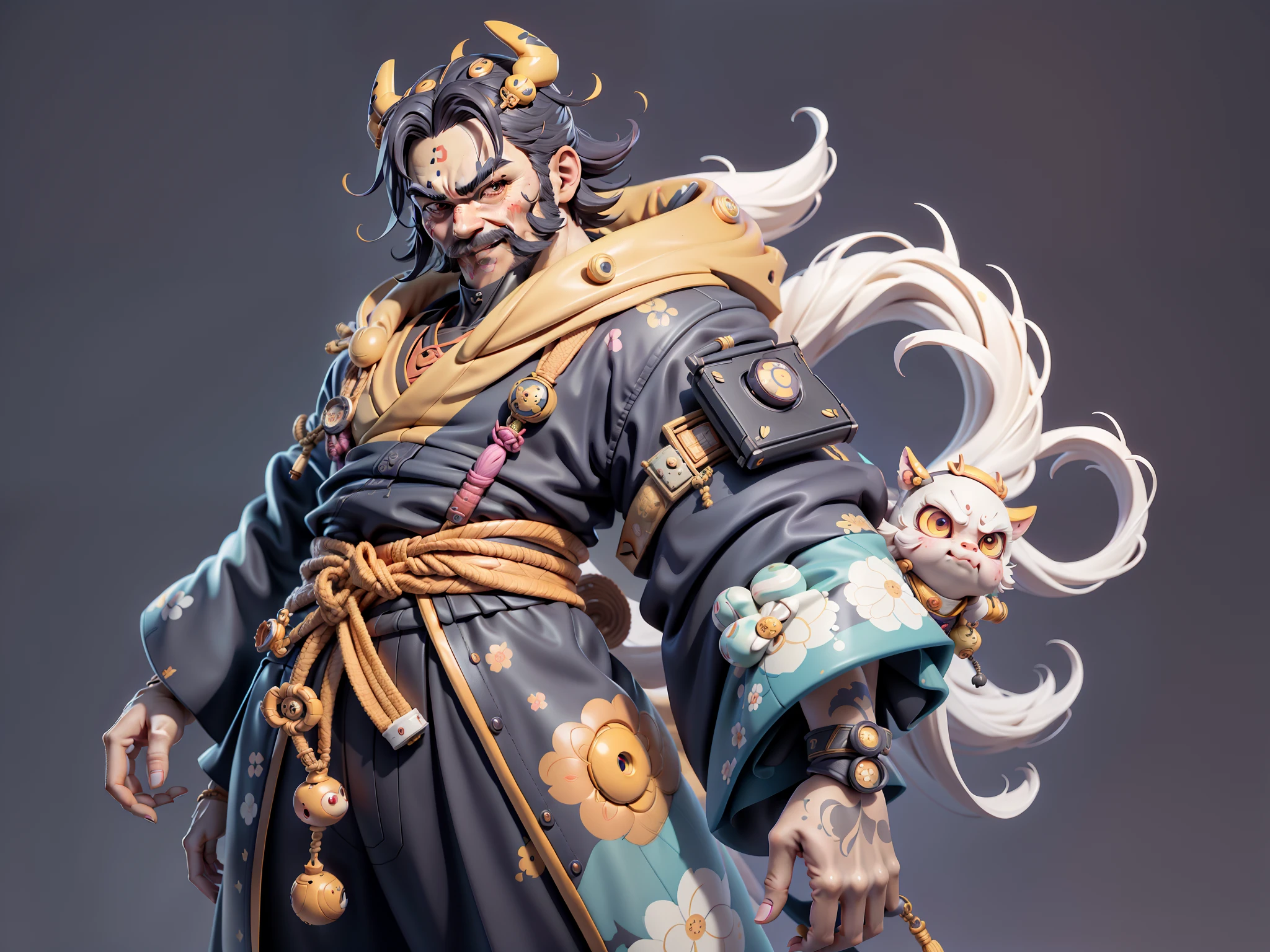 (Daisaku),(Need),(Super meticulous),(full bodyesbian:1.2),Japanese ukiyo-e girl,japanese geisha,Beautiful,Oriental dragon,Aeolian Thor,Raised sexy,爆乳,Oriental face,TV Anchor,Bust portrait illustration,Alone,In black suit,a blue tie,The face is slightly chubby,The face was clean,without a beard,Black super short hair,Black eyes,Smile confidently,3C computer sub-products,iPad, iphone,Digital painting,3D character design by Mark Clairen and Pixar and Hayao Miyazaki and Akira Toriyama,The illustration is a high-definition illustration in 4K resolution,With very detailed facial features and cartoon-style visuals。
