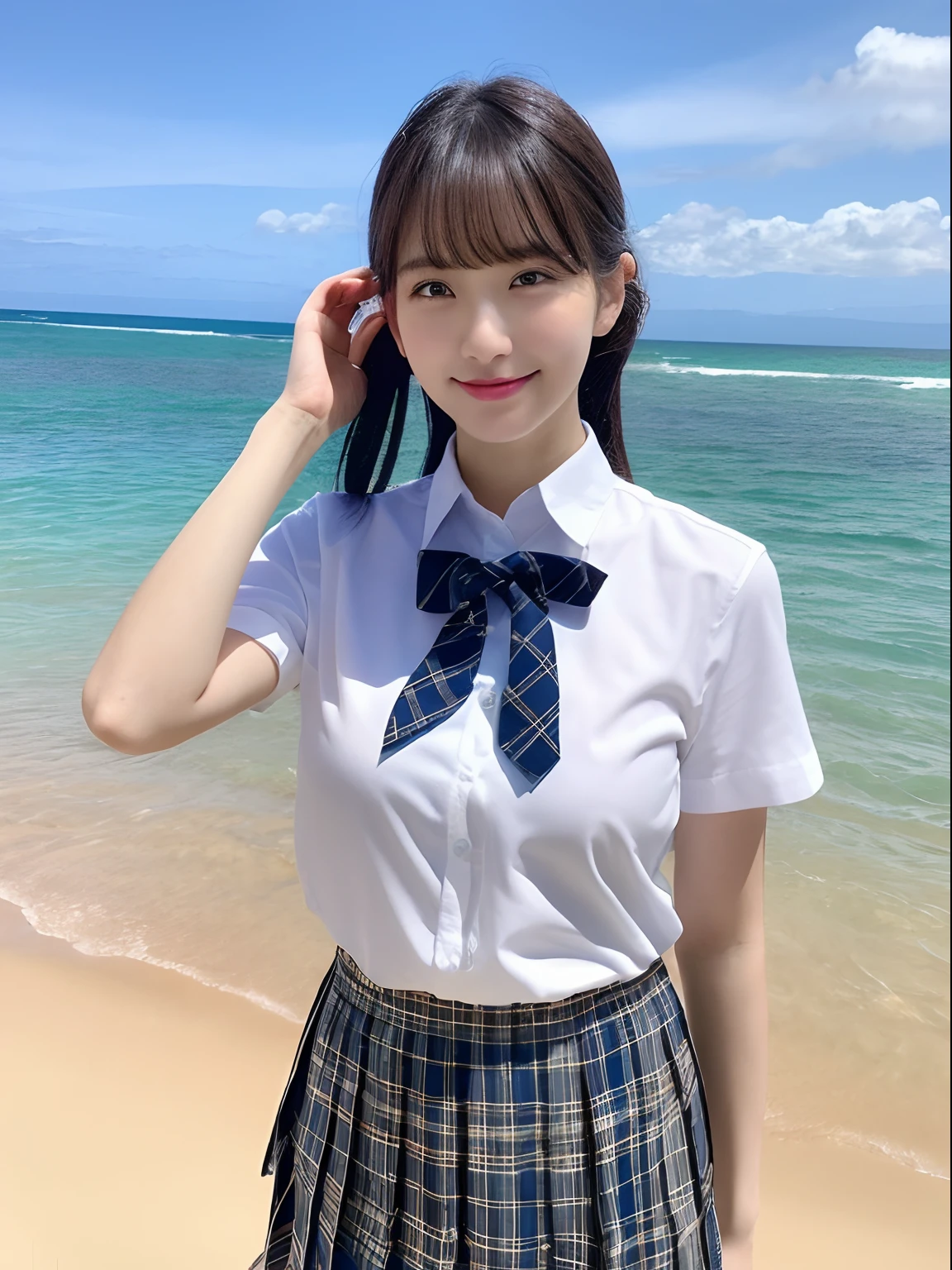 Full body nudeの女の子2人 , 12 years old, smile, blue eyes, Tabletop, highest quality, become close, in addition, Girly Running,
, Full body nude,((((とても透けたthinタイトな濃紺の制服:1.9)))),skirt, Beautiful breastsの胸が出る, On the way to school, (thin:1),Smooth skin,
Japanese, Beautiful breasts(((Long nipples are clearly visible))), Vulgarity, The wind is blowing, Sky Blue Seaside