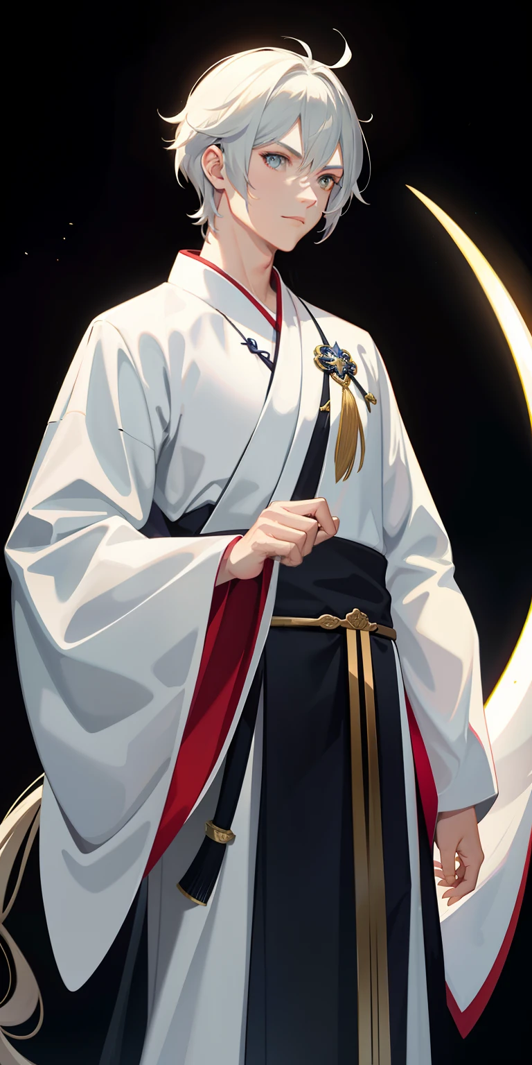 Long sword in hand,Background moonlight