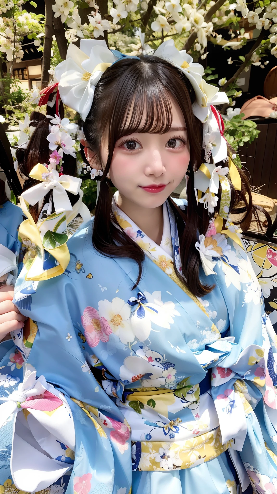 kimono、gals、bow ribbon、frilld