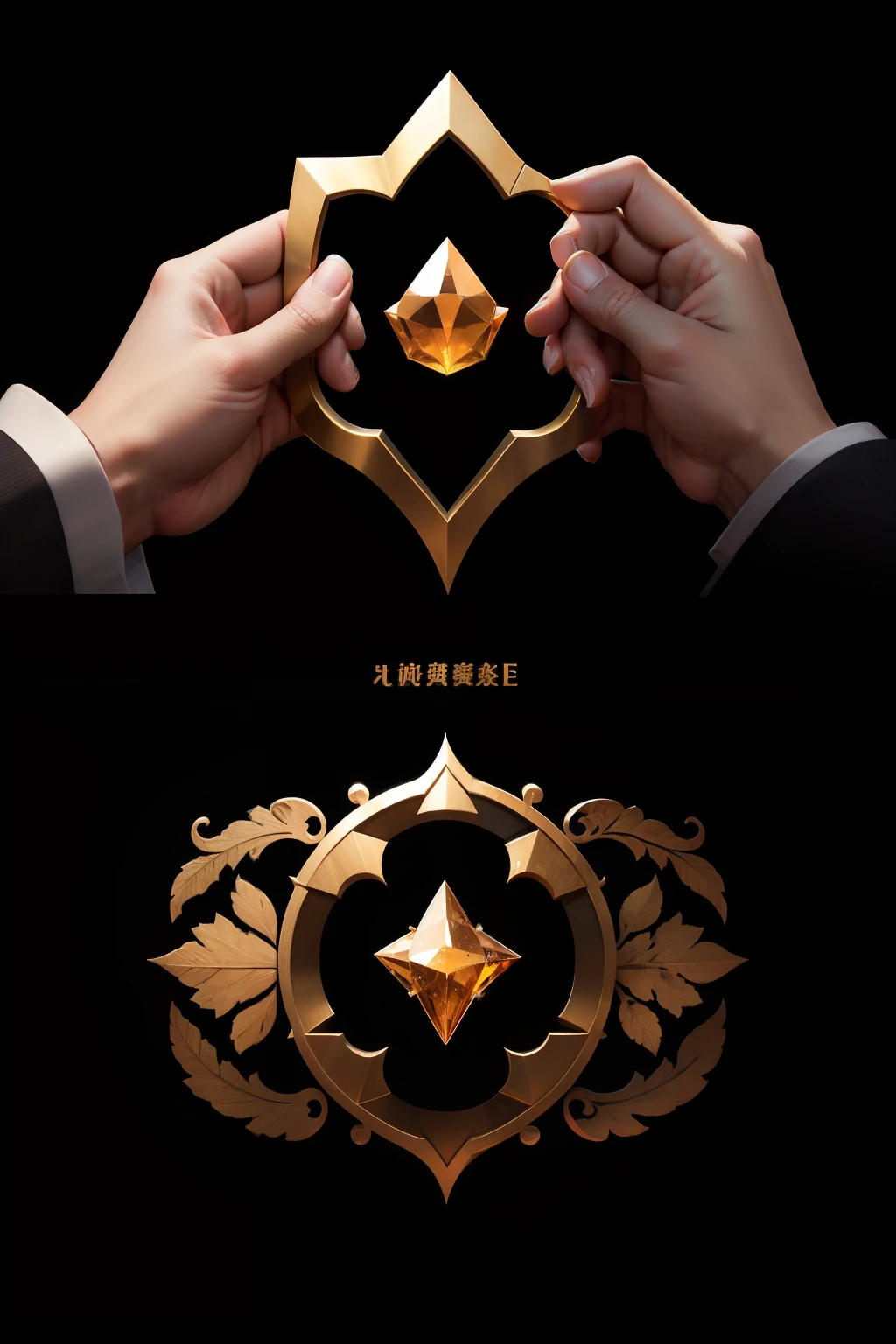 The logo is mainly divided into 4 parts，Among them, the word "royal" represents royal supremacy，Can be designed in a crown style，The character "crystal" consists of 3 "days"，It can be combined into a diamond shape with 3 "day" transformations，The character "edge" can be designed as an evolution of the hand-in-hand style，Add the pinyin of Yujingyuan above the logo