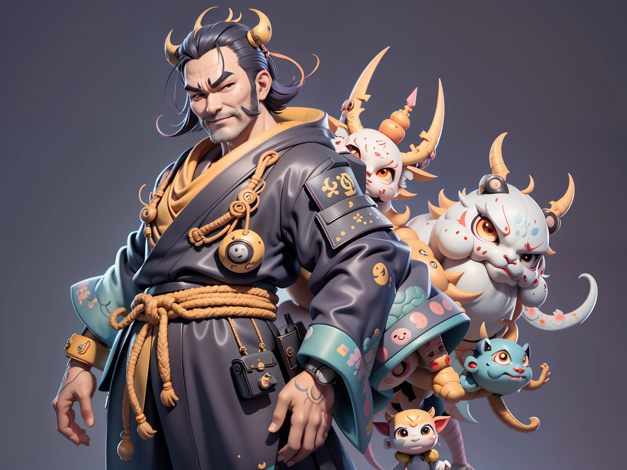 (Daisaku),(Need),(Super meticulous),(full bodyesbian:1.2),Japanese ukiyo-e girl,japanese geisha,Beautiful,Oriental dragon,Aeolian Thor,Raised sexy,爆乳,Oriental face,TV Anchor,Bust portrait illustration,Alone,In black suit,a blue tie,The face is slightly chubby,The face was clean,without a beard,Black super short hair,Black eyes,Smile confidently,3C computer sub-products,iPad, iphone,Digital painting,3D character design by Mark Clairen and Pixar and Hayao Miyazaki and Akira Toriyama,The illustration is a high-definition illustration in 4K resolution,With very detailed facial features and cartoon-style visuals。