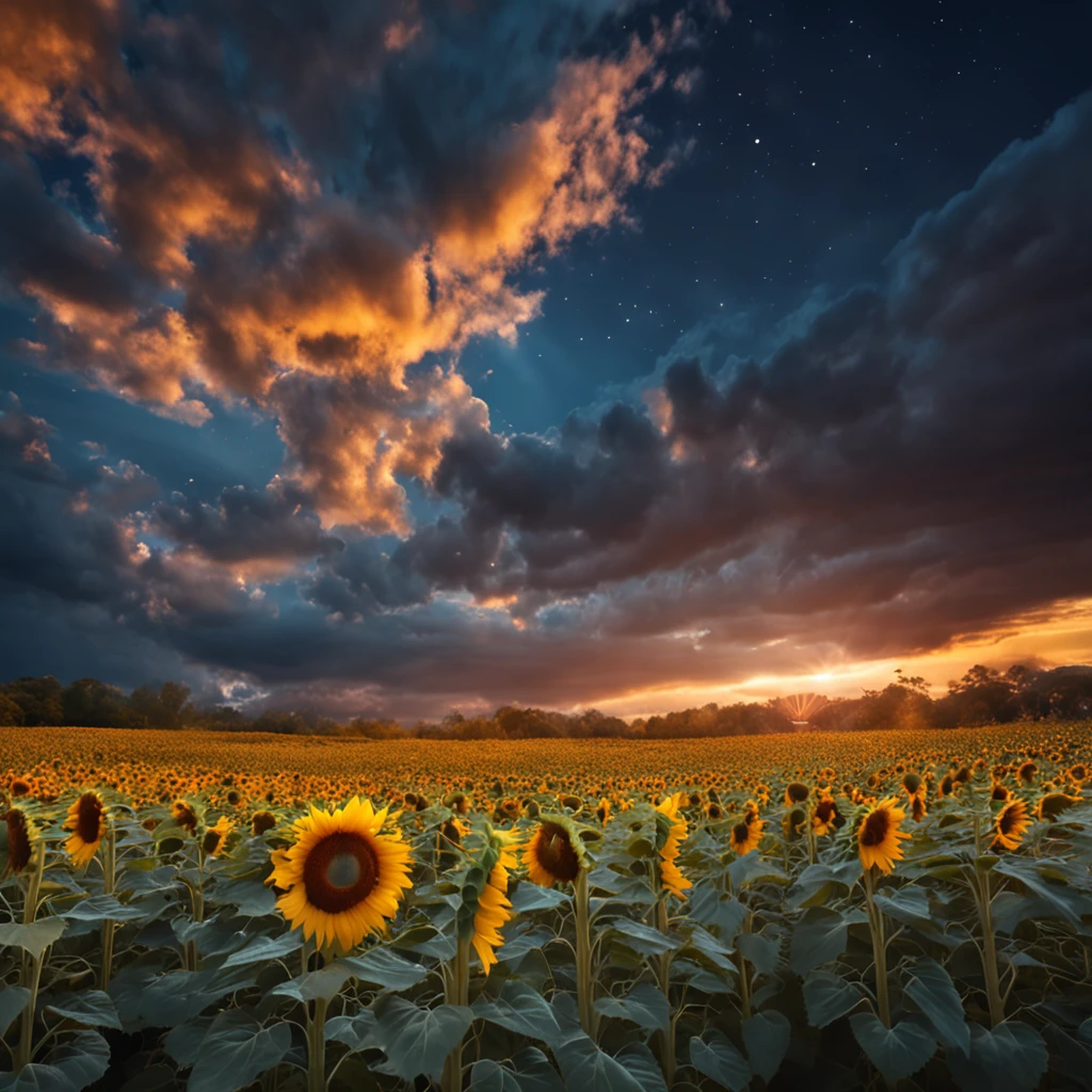 sunflower fields、beautiful angel、rays of sunshine