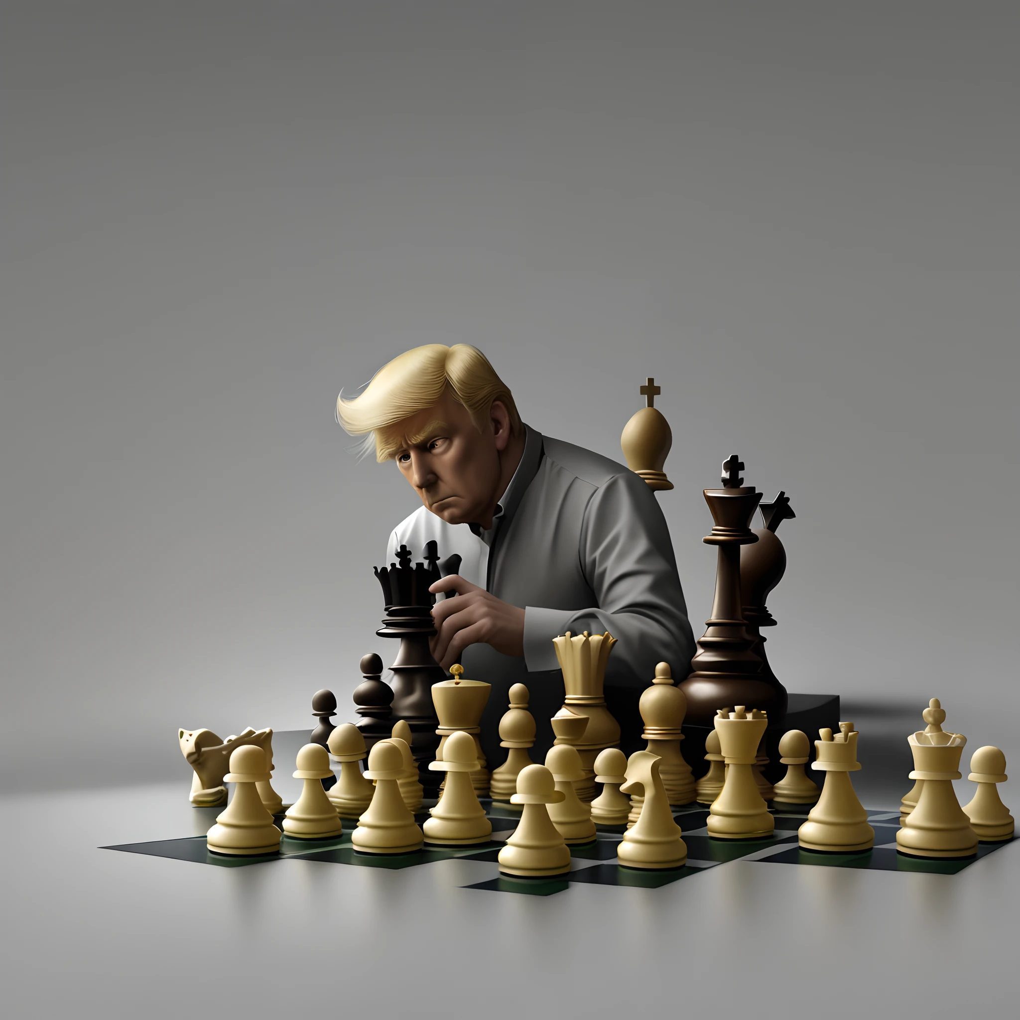 Trump playing chess