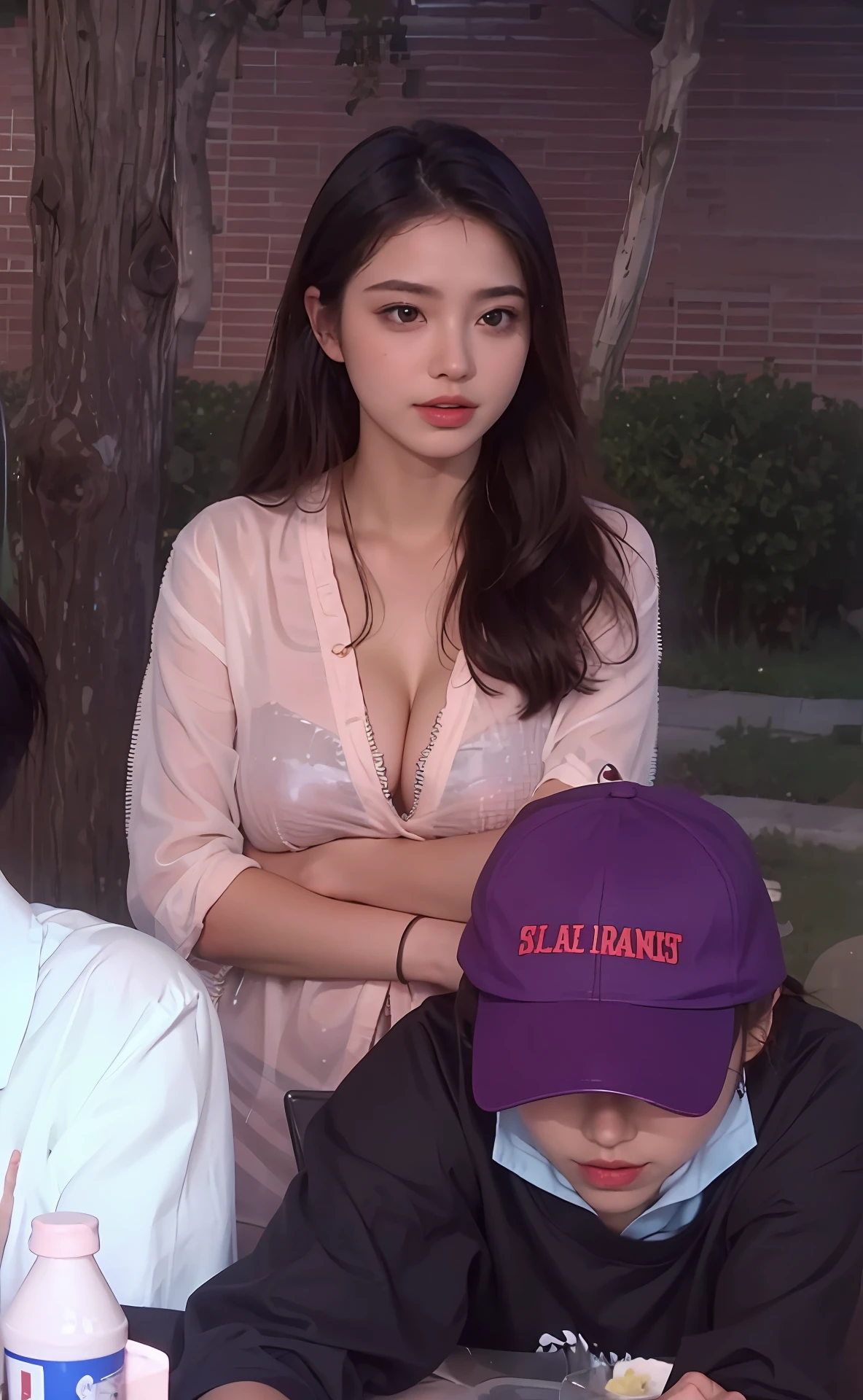Huge breasts,Beautuful Women,see-through transparent clothes