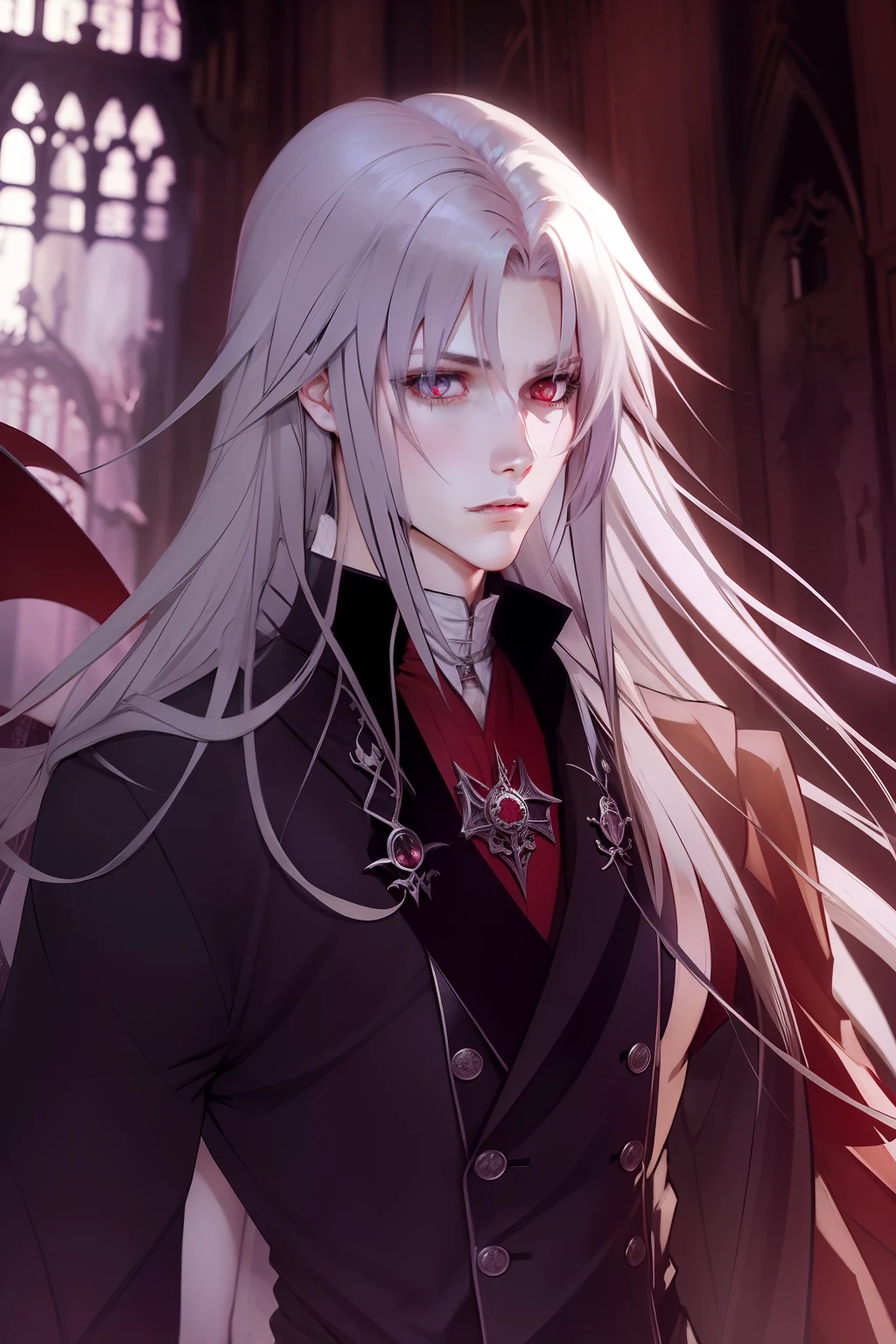 In the spooky castle,There's a vampire knight
