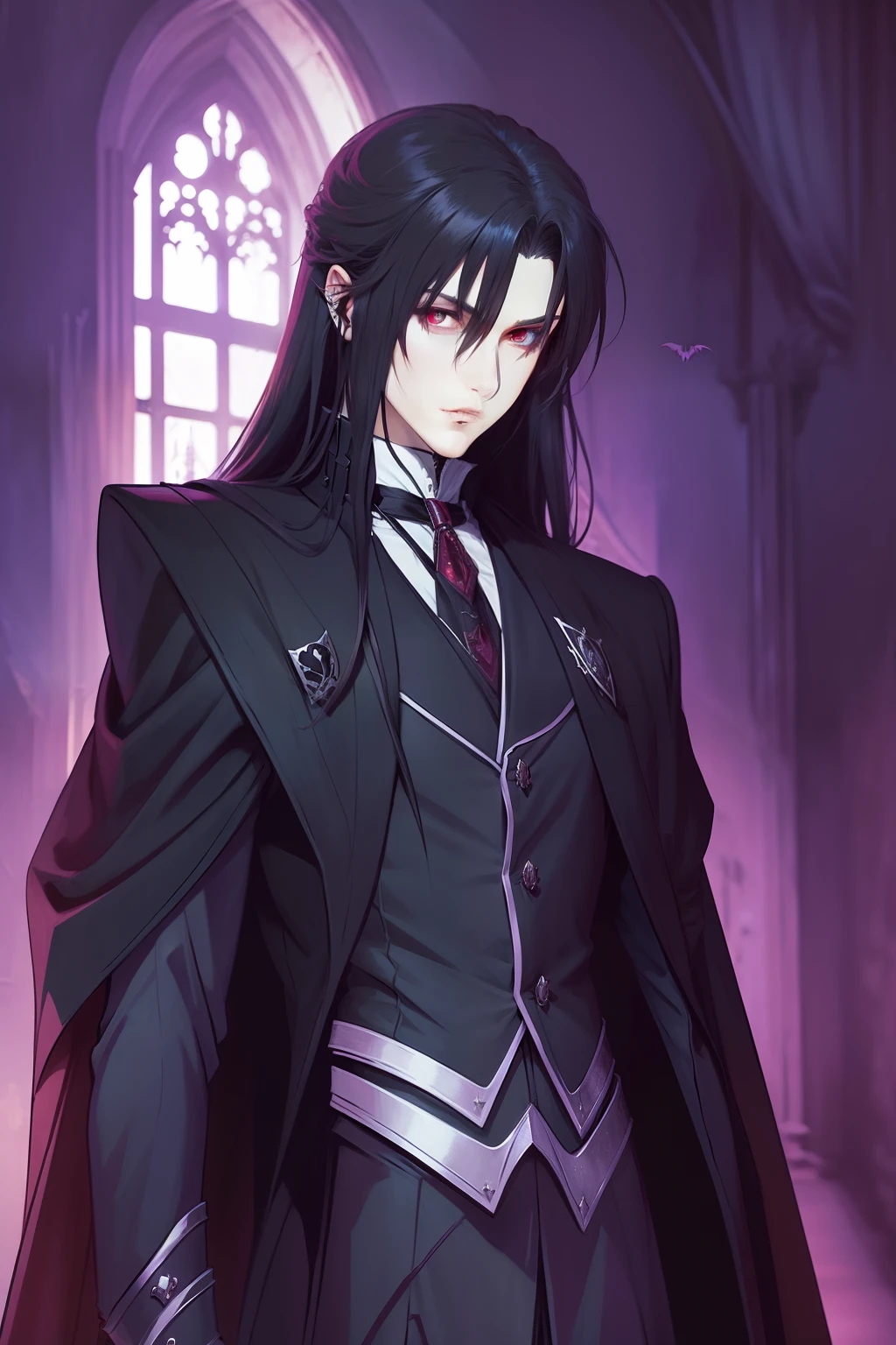 In the spooky castle,There's a vampire knight