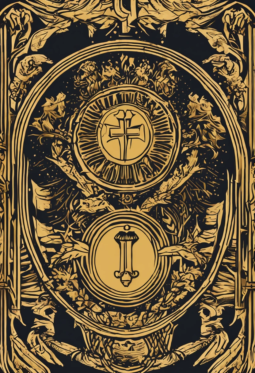 The logo consists of a circle with a golden background that represents honor to the Lord Jesus Christ and holiness. In the center of the circle, there is a coat of arms. The coat of arms is divided that represents father, filho e espirito santo. symbolizing the Christian faith and the centrality of God in life.