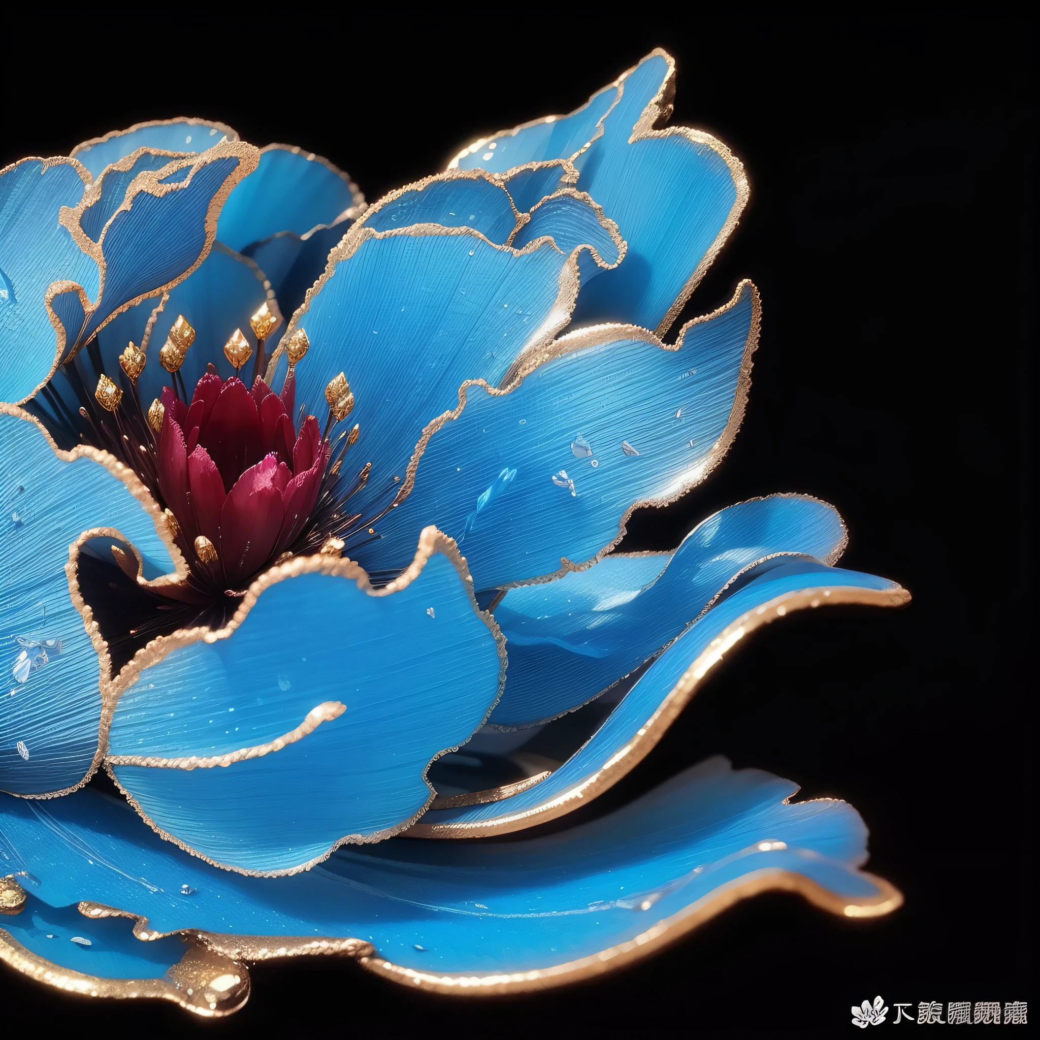 (8K), Best Quality, (Realistic, Realistic:1.2), Rashmica Solo, Flower, Chinoiserie, Crystal, Crystal Flower, Petals --auto --s2