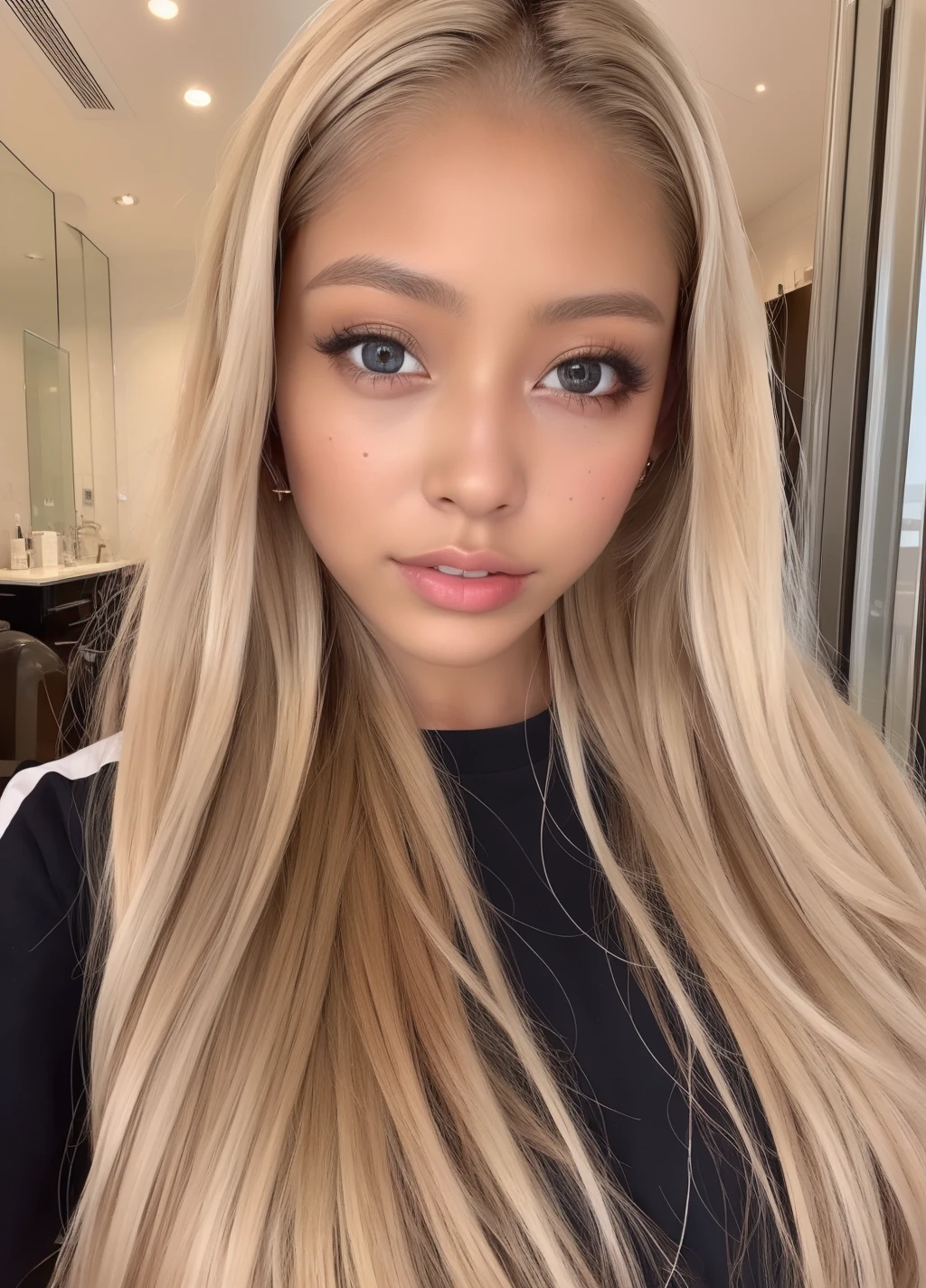 masterpiece,best quality,higher, African-American,(brown race),dark skin,blonde hair,1girl,ndge realistic 26 years old