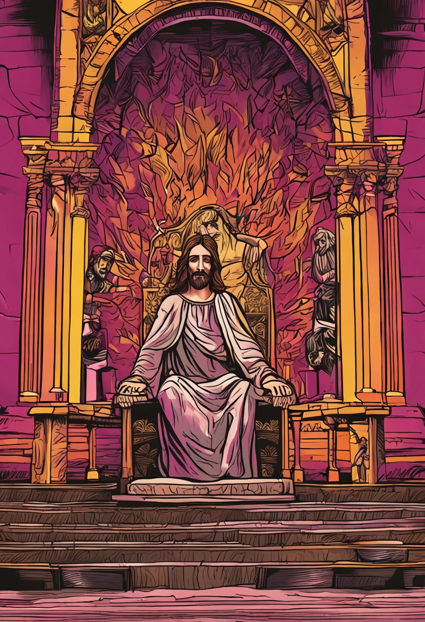 jesus assentado no trono