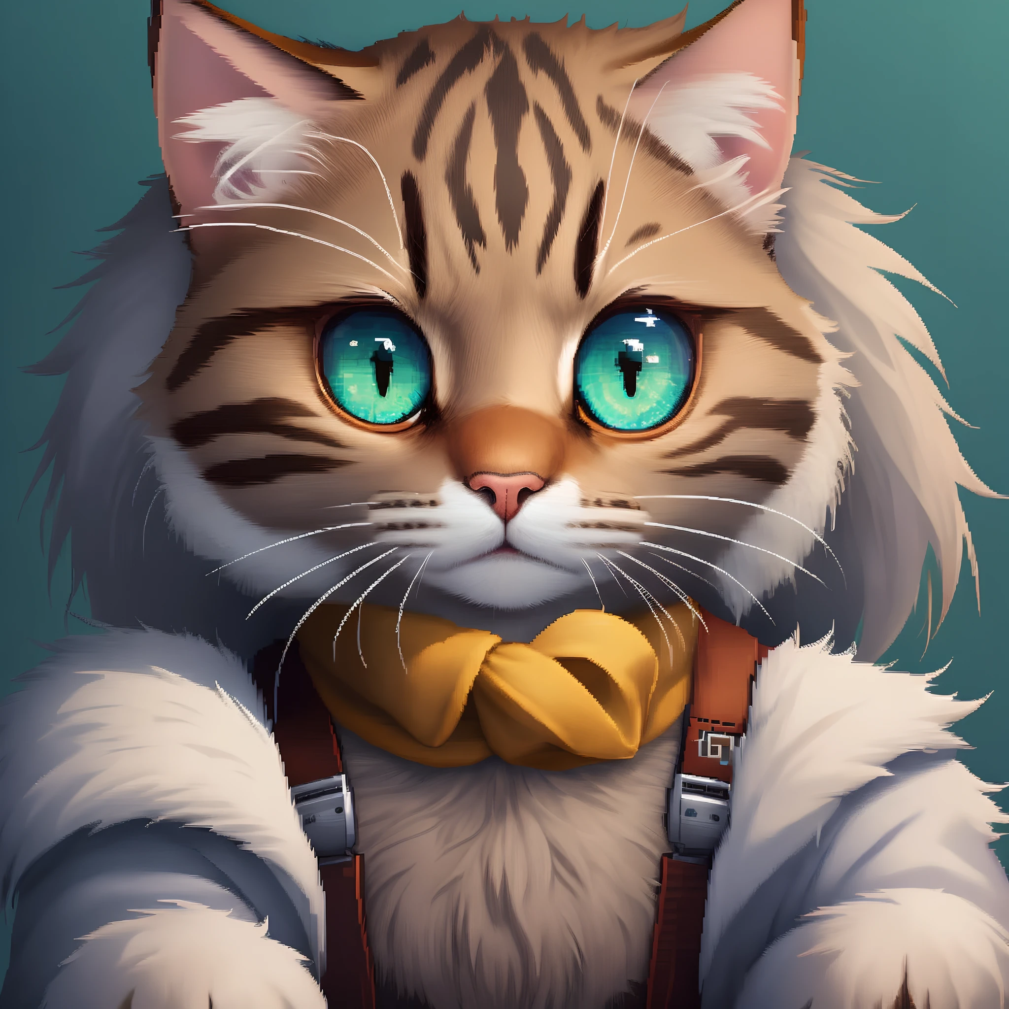 Pixel ART gato com fone de ouvido