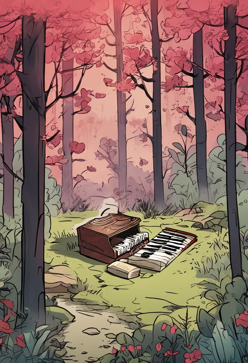 Create a follow-up based on Bible verse 1 Samuel verse 2.Xiong Da plays the piano in the forest.